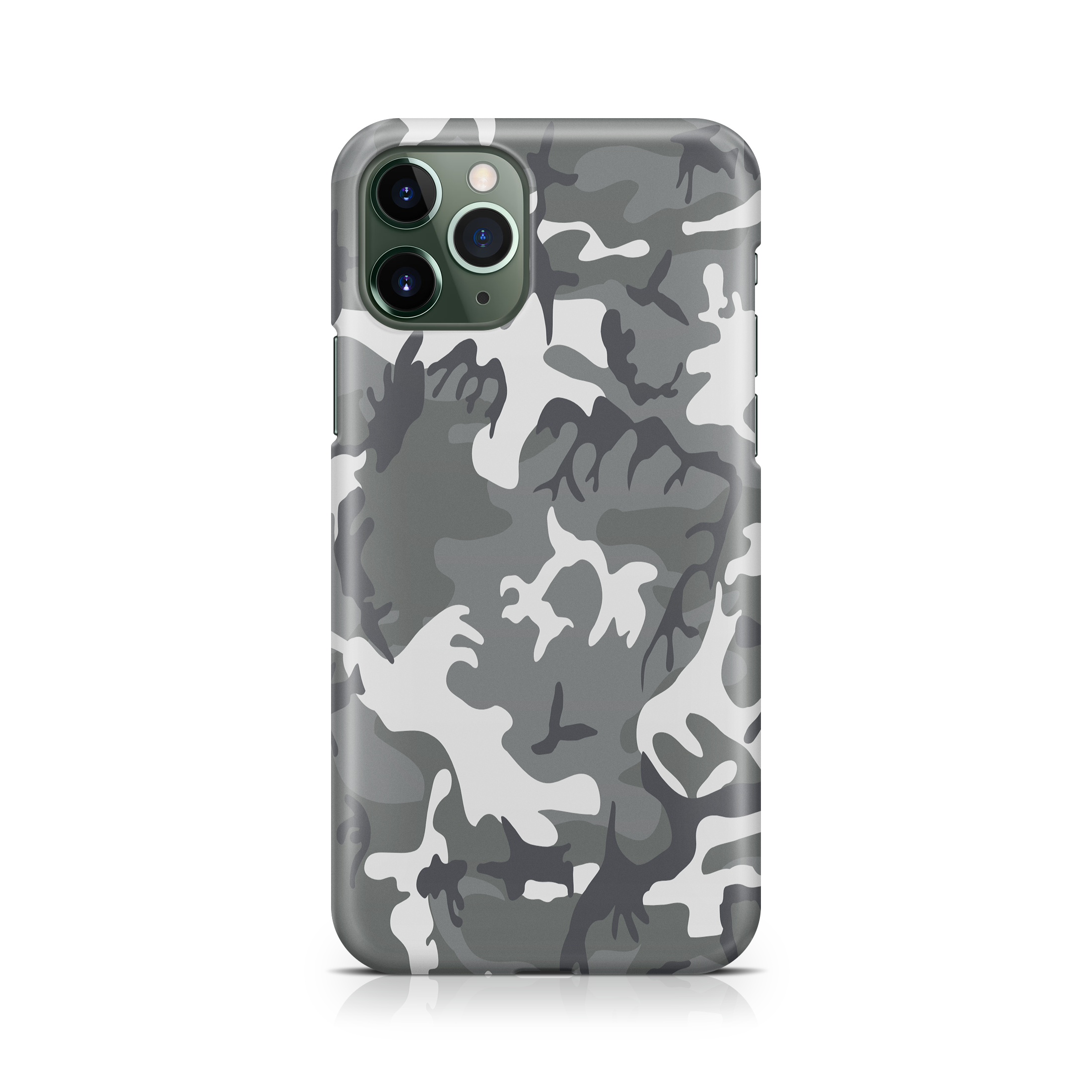 Camouflage phone case on a white background