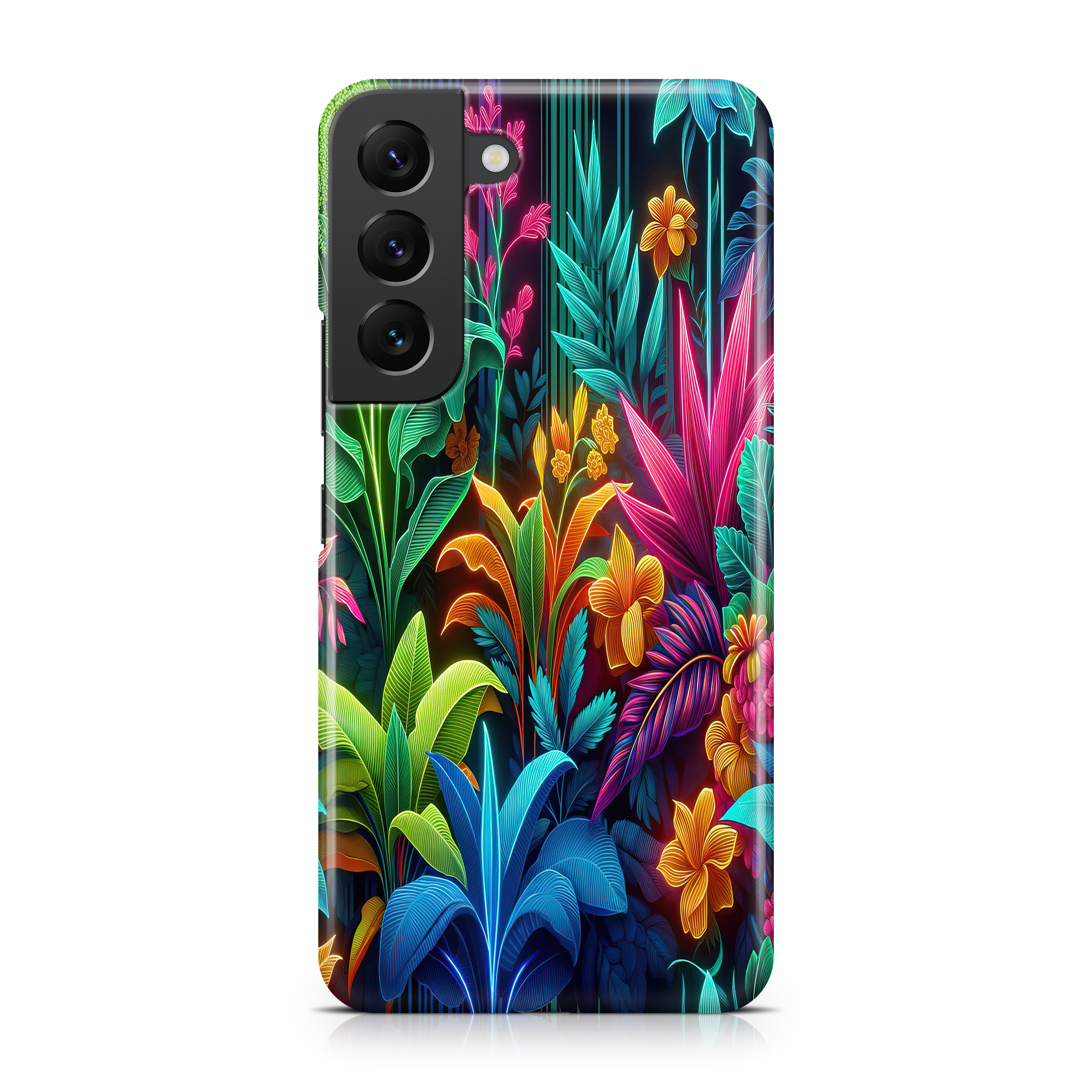 A colorful floral patterned phone case for Samsung Galaxy smartphones.