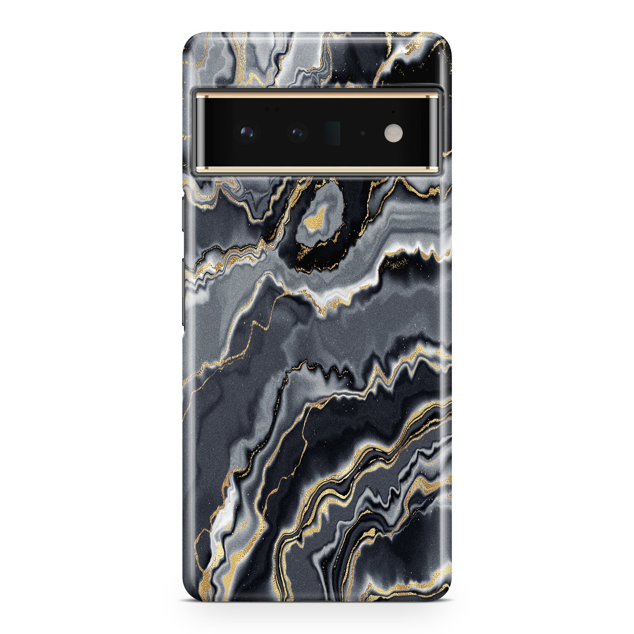 Grey & Gold Agate - Google phone case designs by CaseSwagger