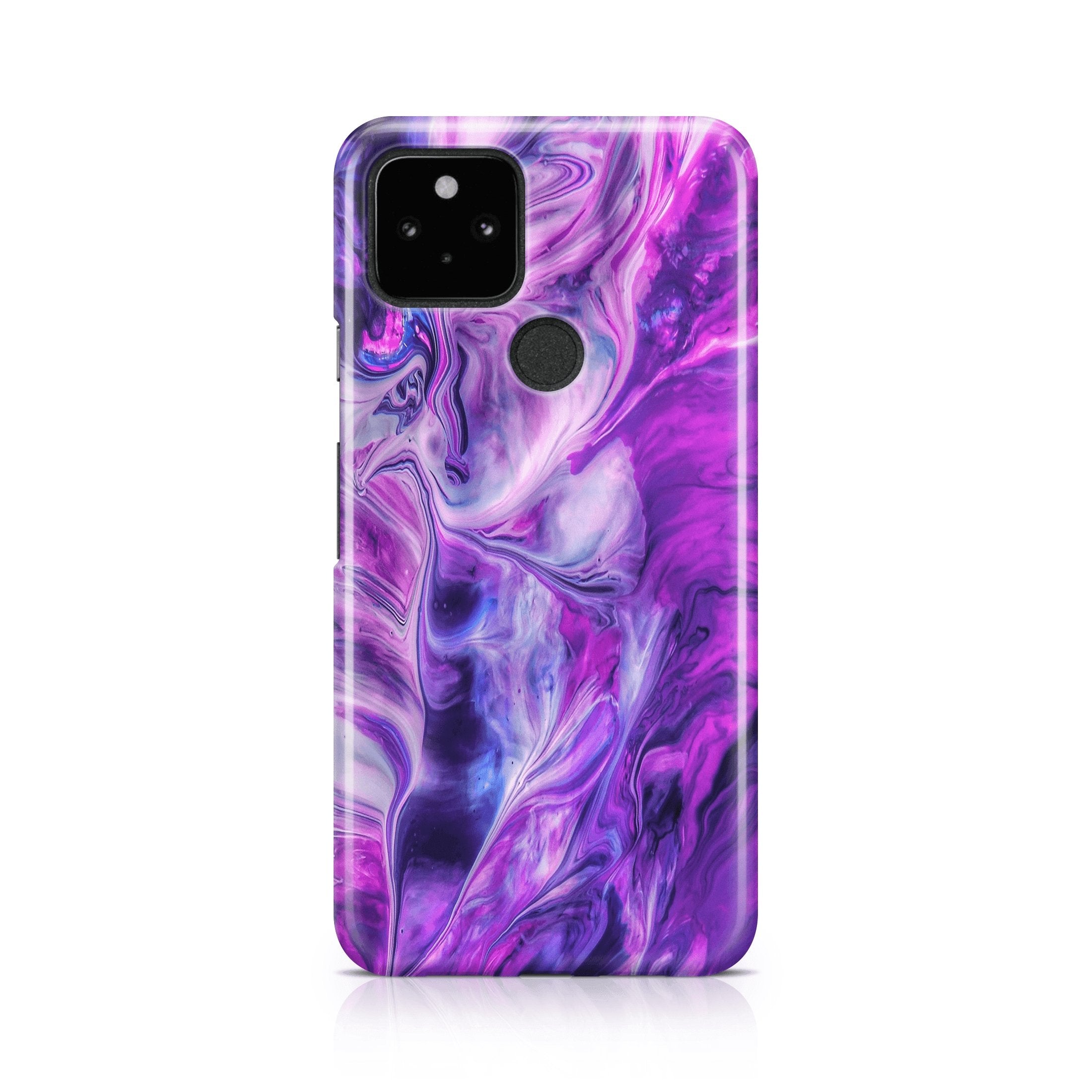 Pink & Blue Abstract - Google phone case designs by CaseSwagger
