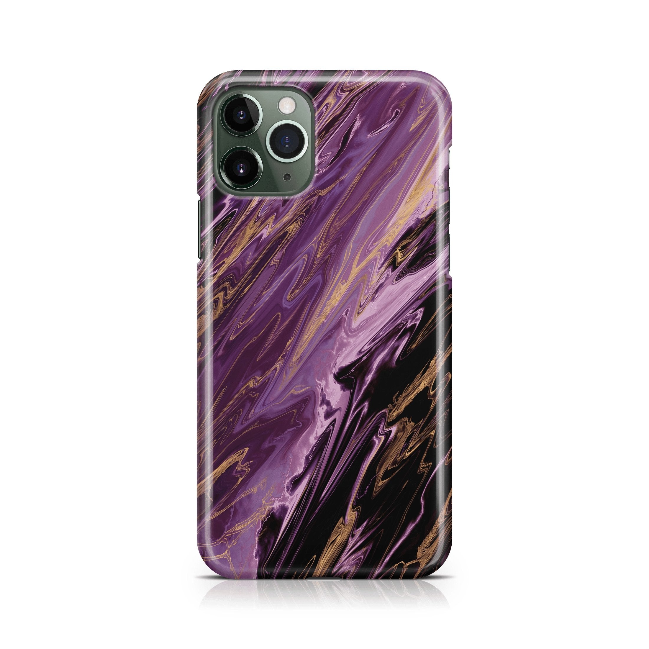 Purple Swirl Agate - iPhone phone case designs by CaseSwagger
