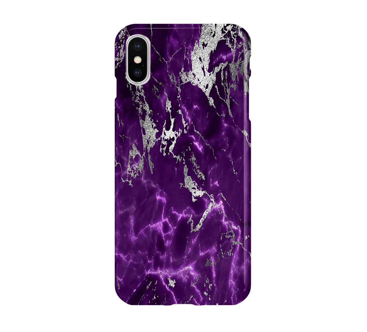 Purple & Silver Marble II - iPhone phone case designs by CaseSwagger