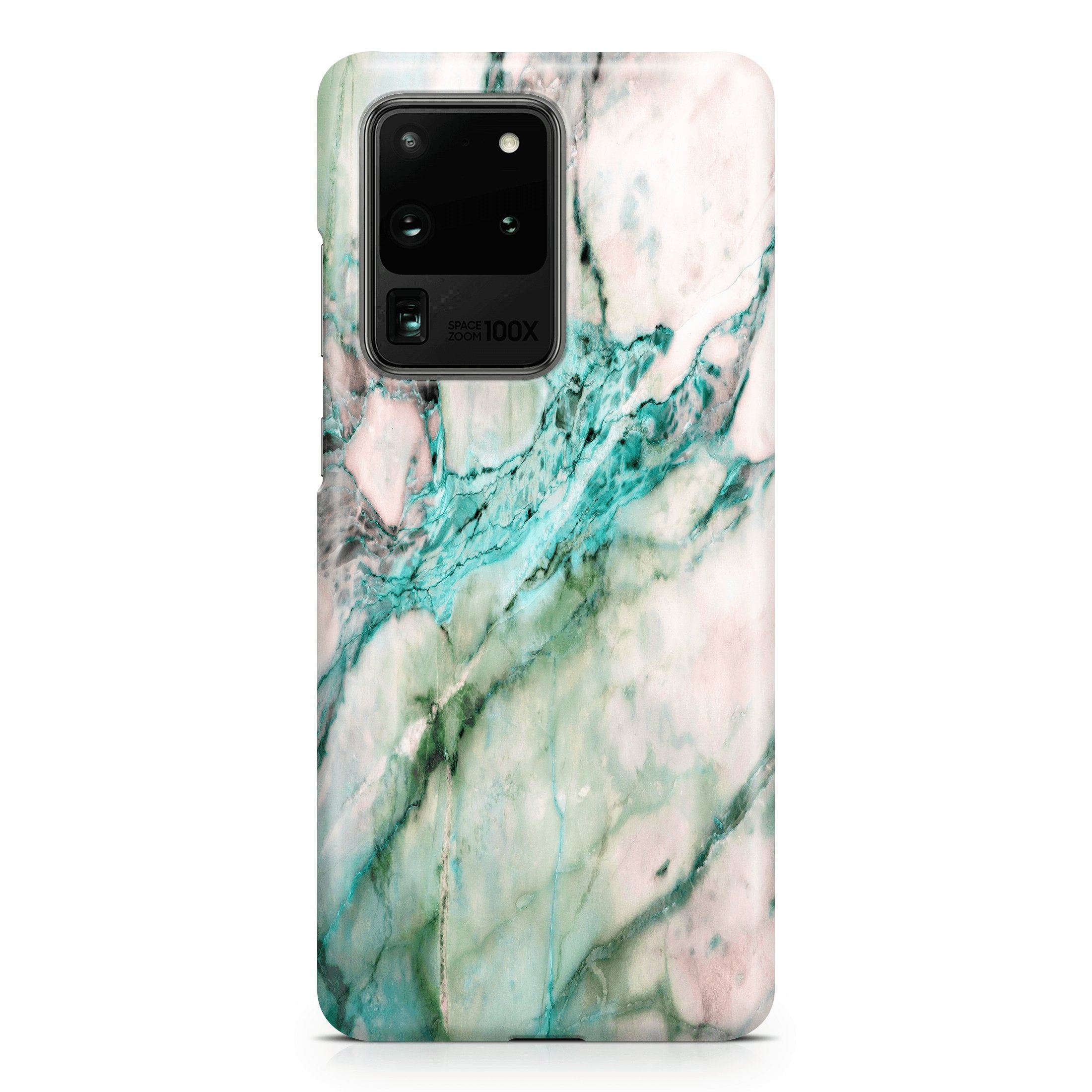 Turquoise Marble - Samsung phone case designs by CaseSwagger