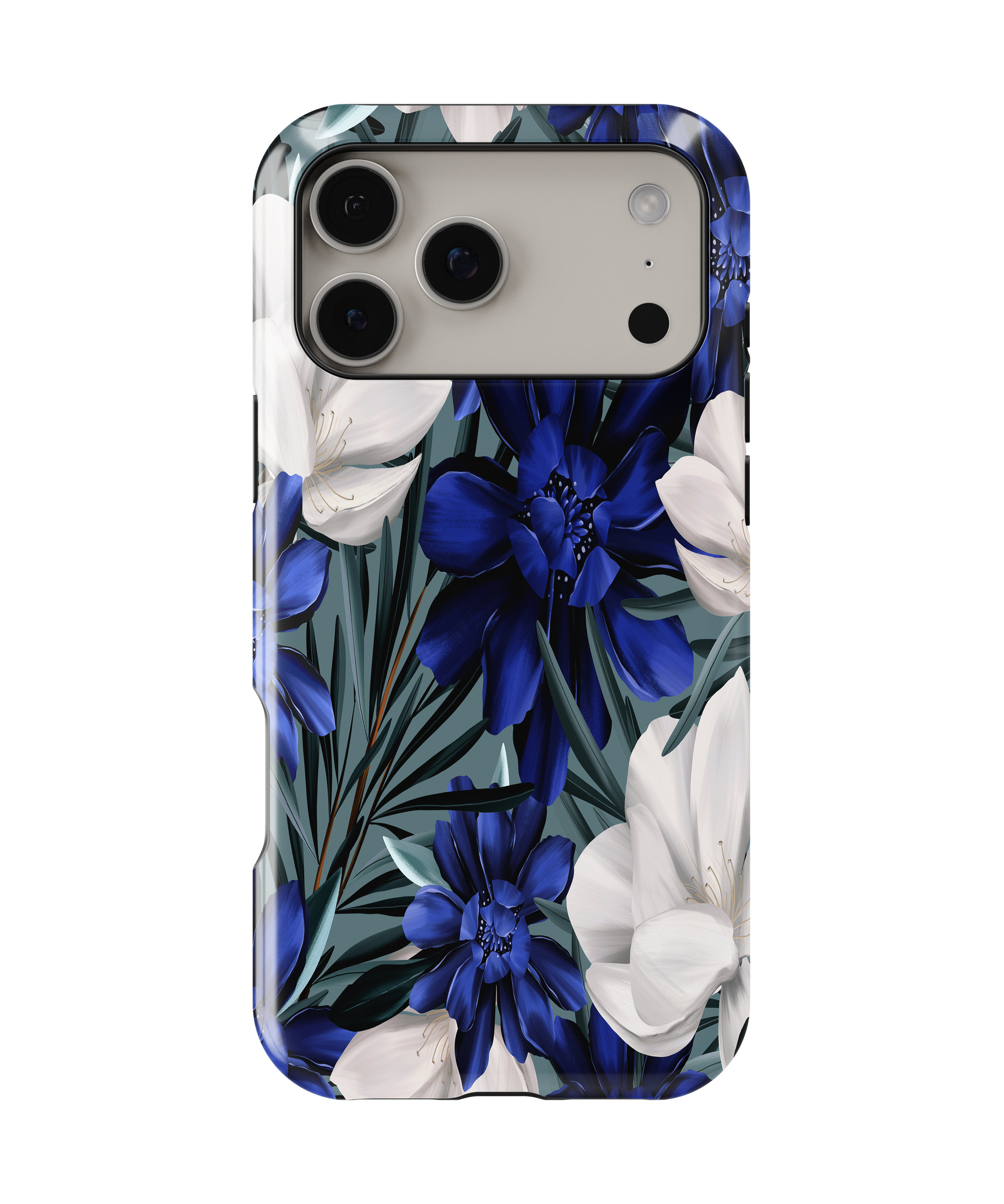 Blue Floral - iPhone