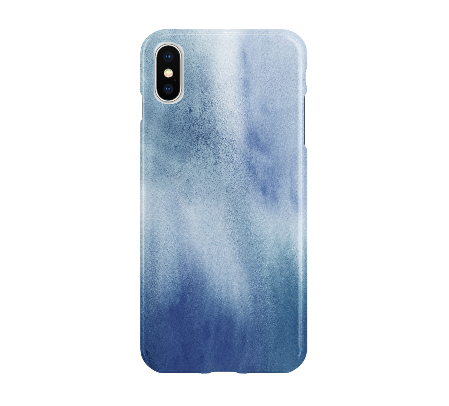 Blue gradient phone case on a white background