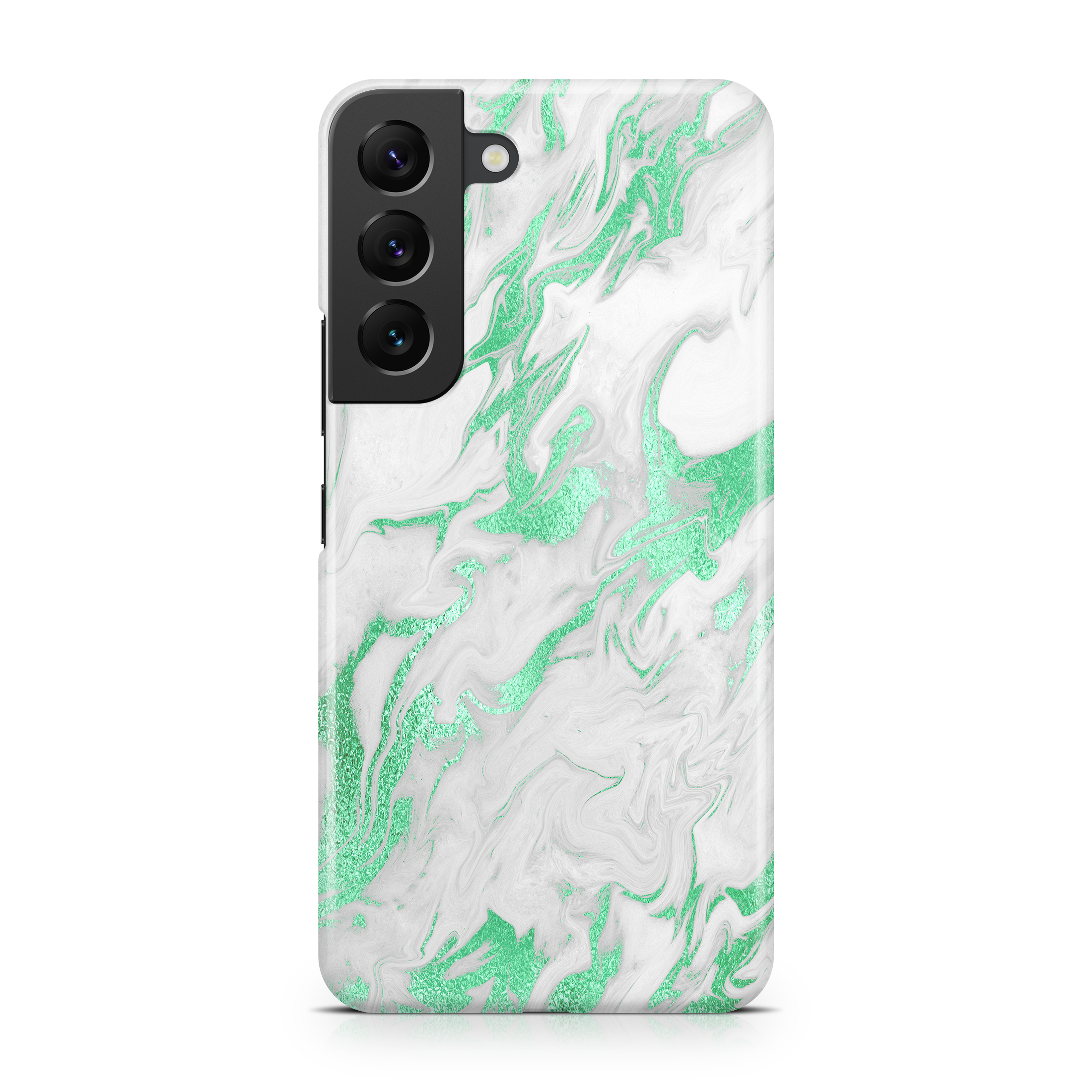 Mint White Marble - Samsung phone case designs by CaseSwagger