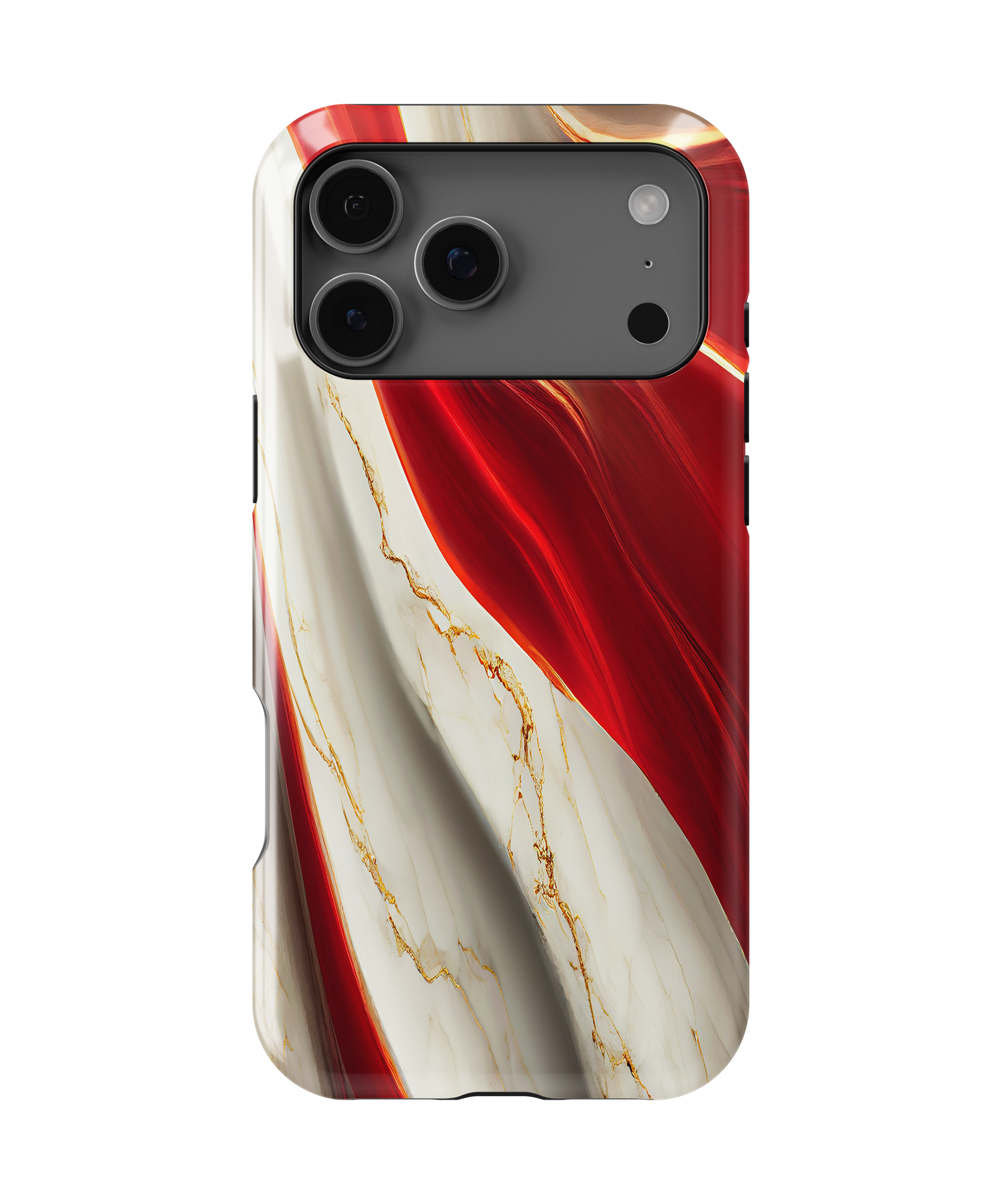 Red & White Marble - iPhone