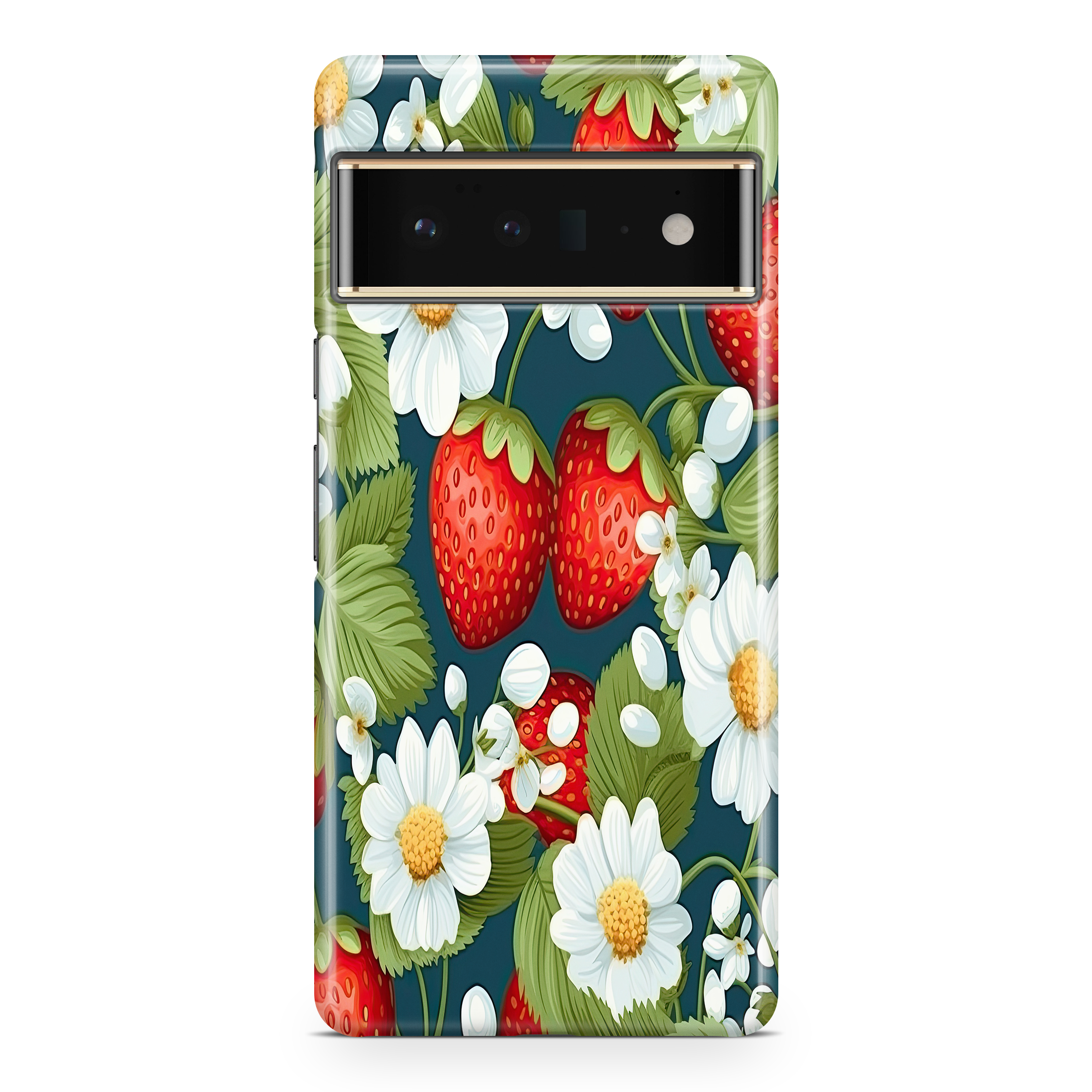 Strawberry Vine Oasis - Google phone case designs by CaseSwagger