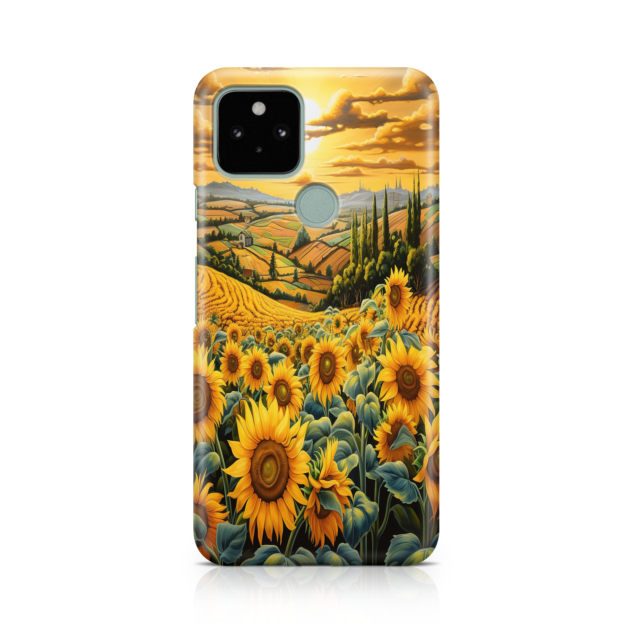 Sunflower Fields - Google phone case designs by CaseSwagger