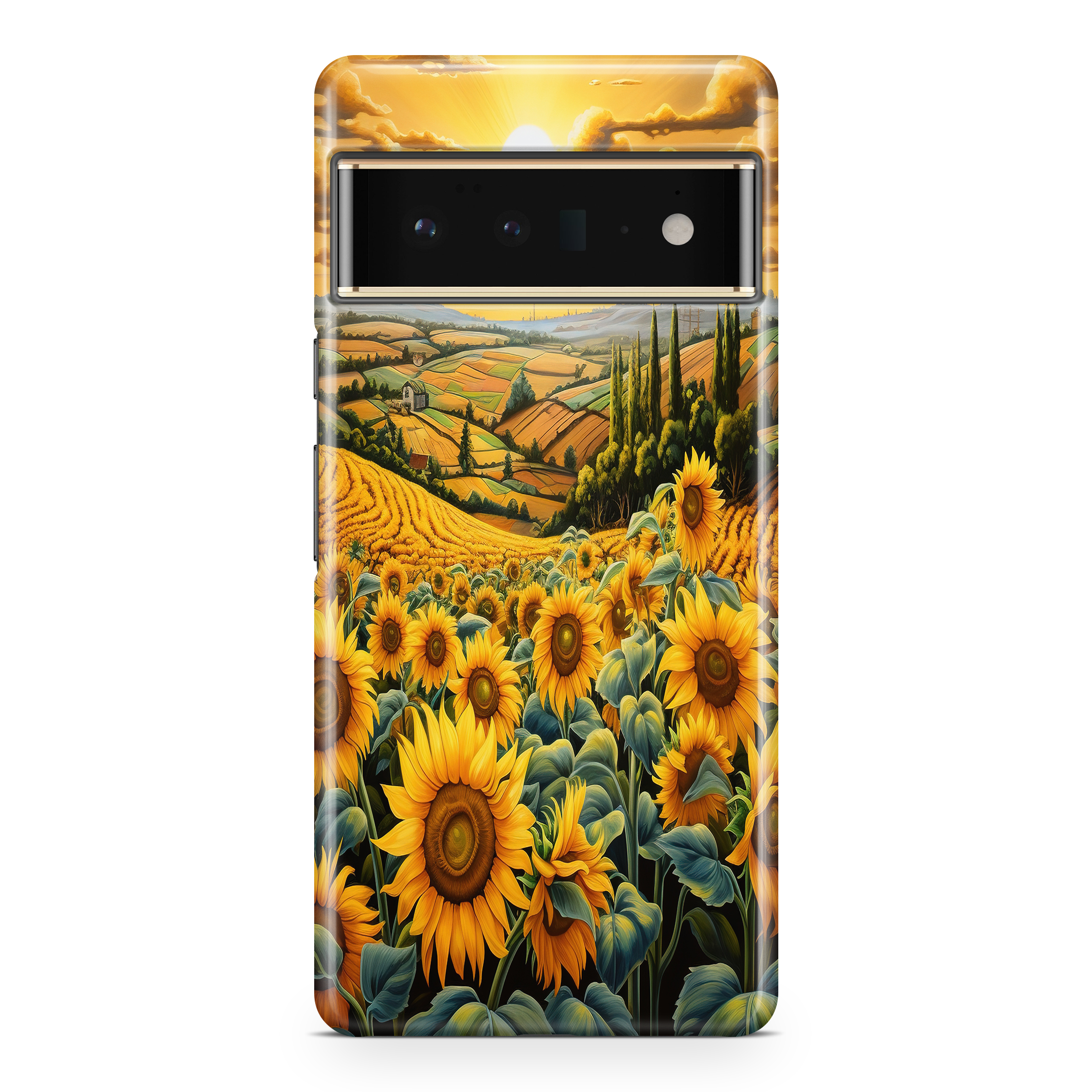 Sunflower Fields - Google phone case designs by CaseSwagger