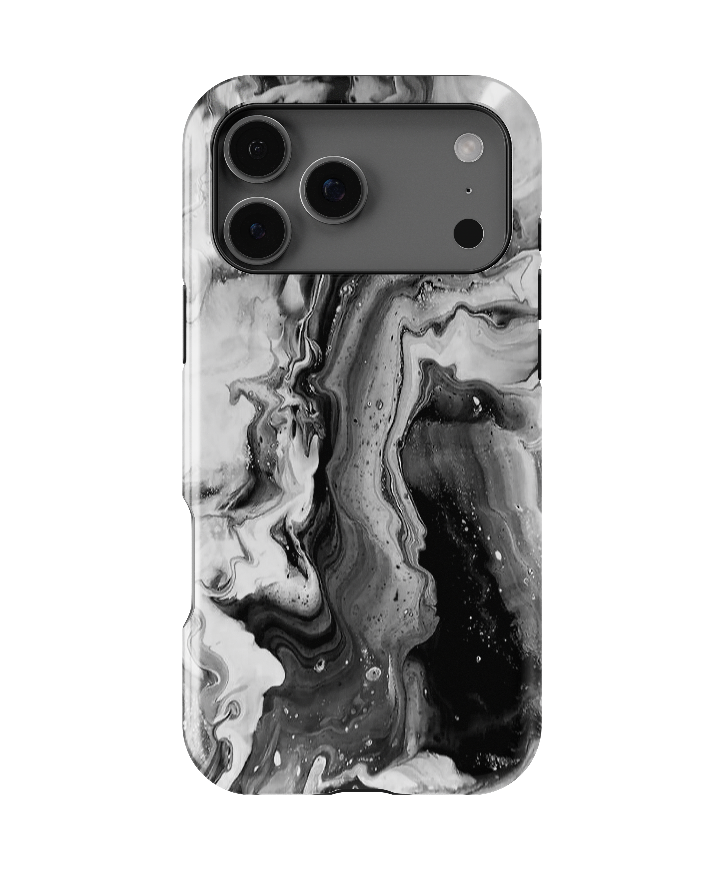 White & Black Marble - iPhone
