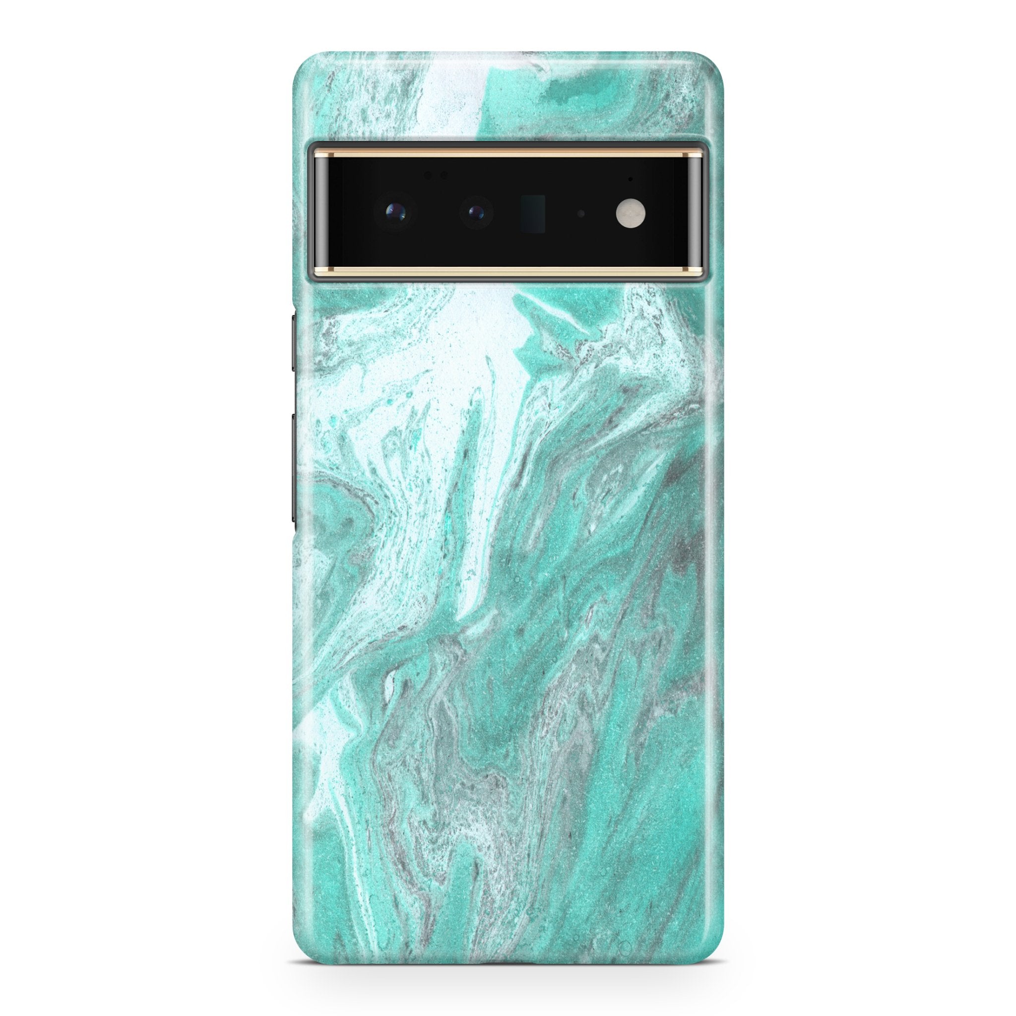 Aqua Green Marble - Google phone case designs by CaseSwagger
