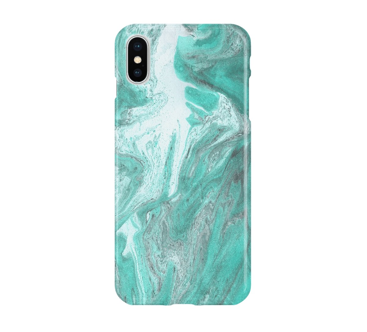 Aqua Green Marble - iPhone phone case designs by CaseSwagger