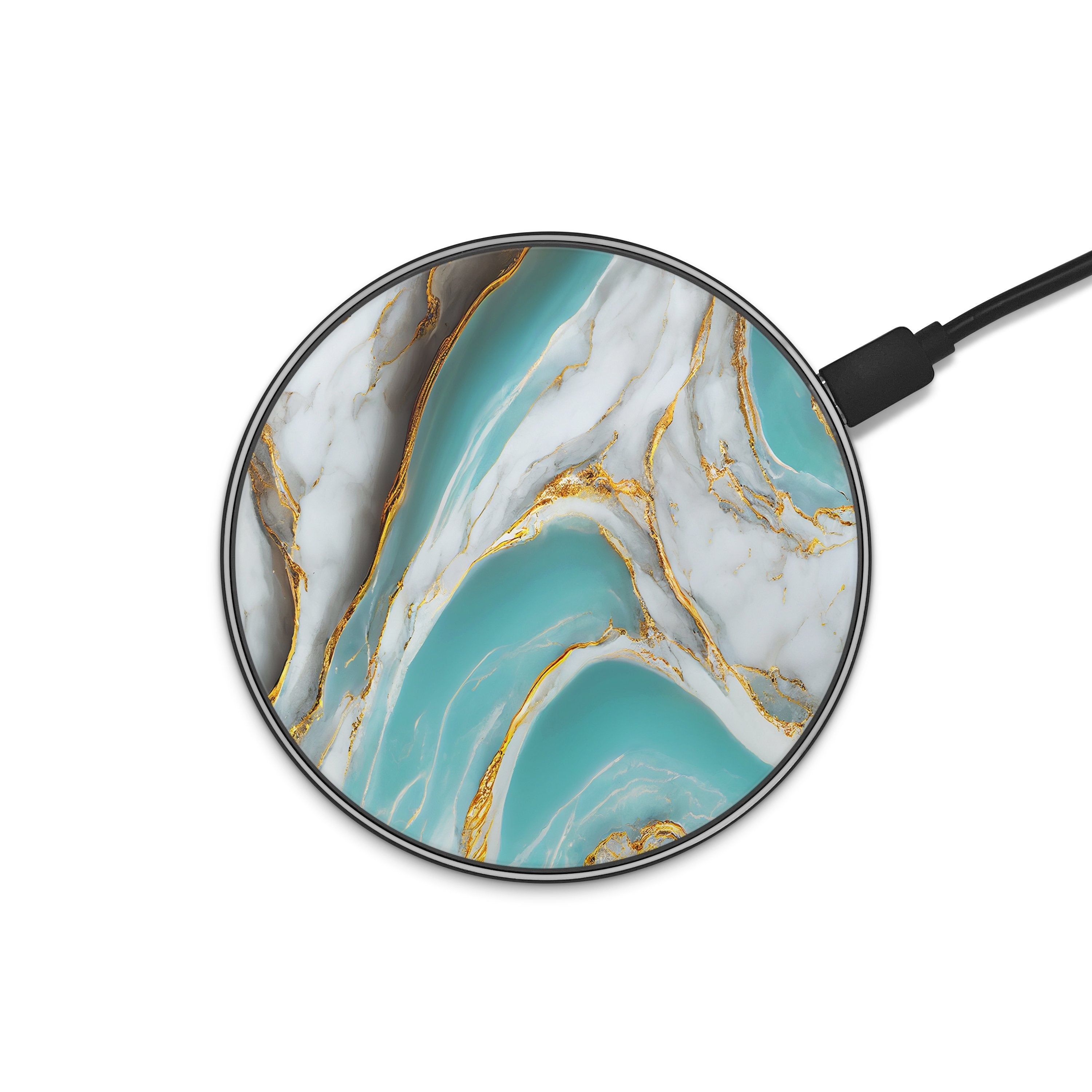 Baby Blue Marble Wireless Charger designs by CaseSwagger
