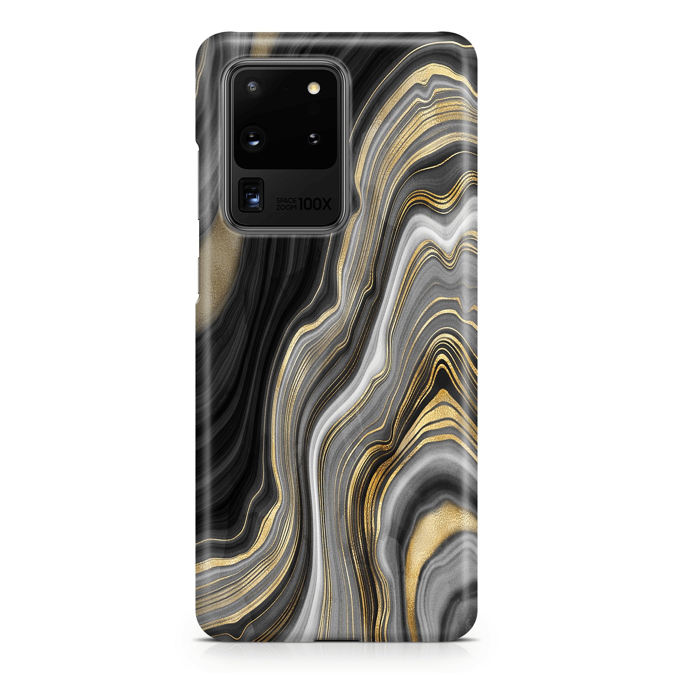 Black & Gold Agate I - Samsung phone case designs by CaseSwagger