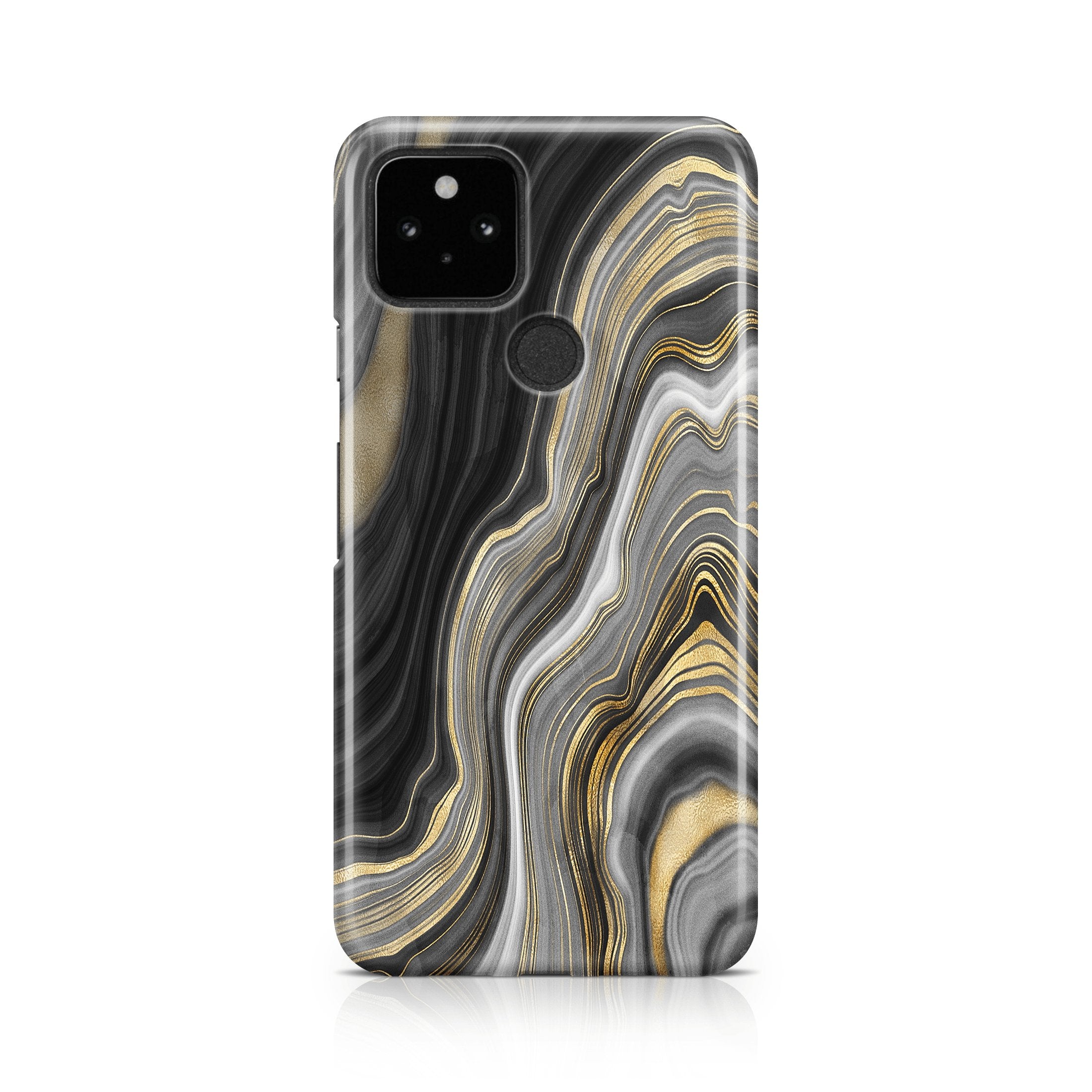 Black & Gold Agate I - Google phone case designs by CaseSwagger