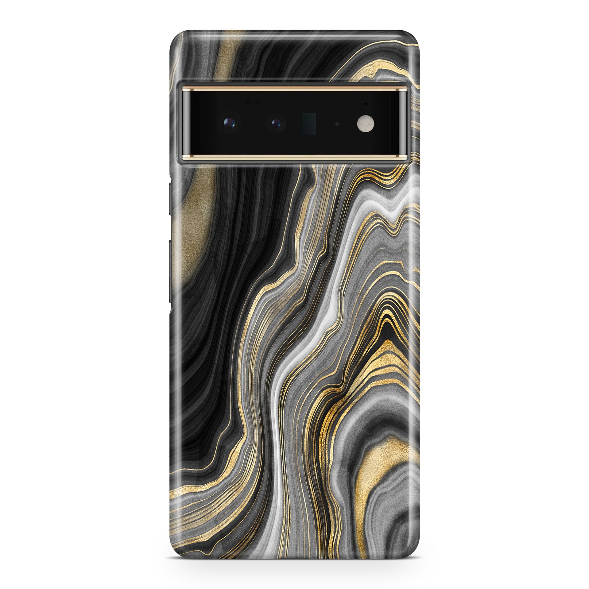 Black & Gold Agate I - Google phone case designs by CaseSwagger