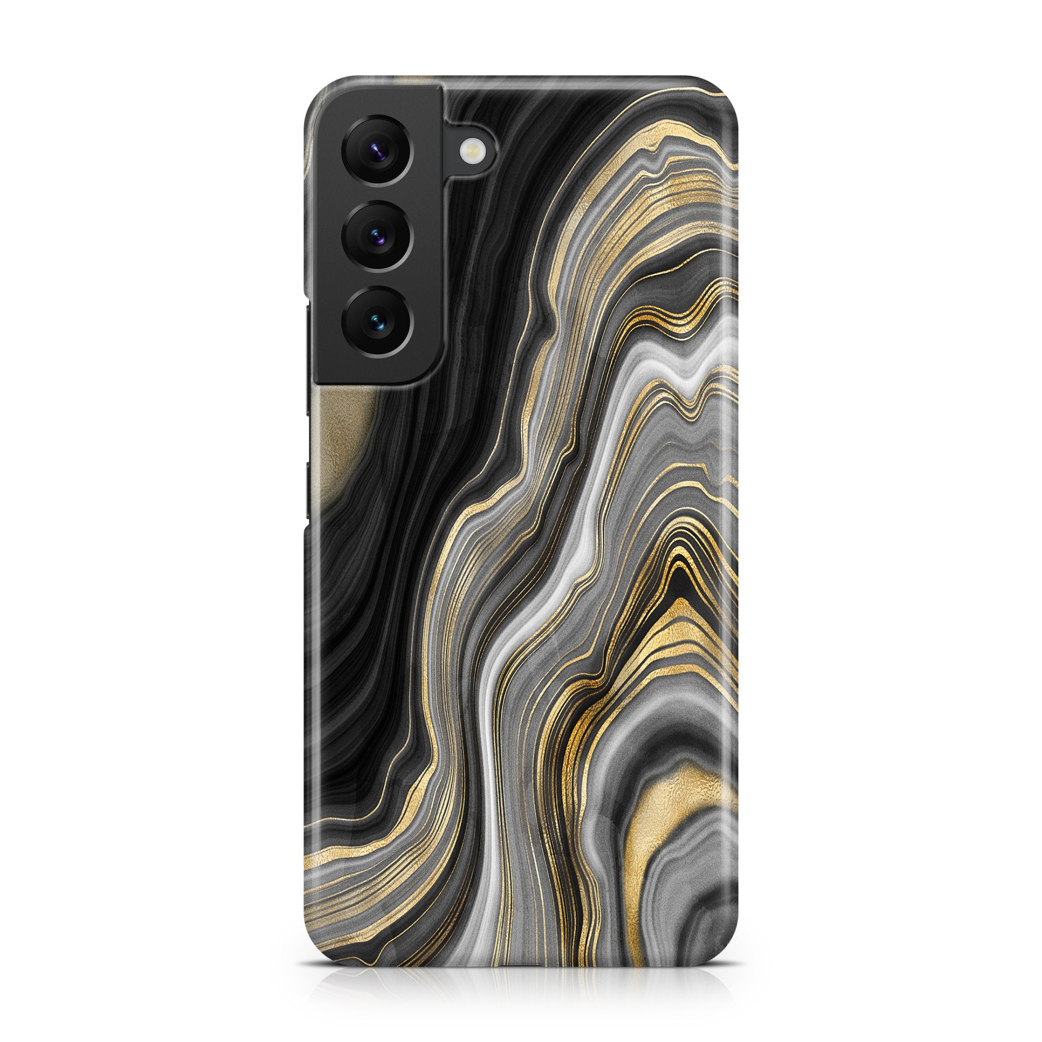 Black & Gold Agate I - Samsung phone case designs by CaseSwagger