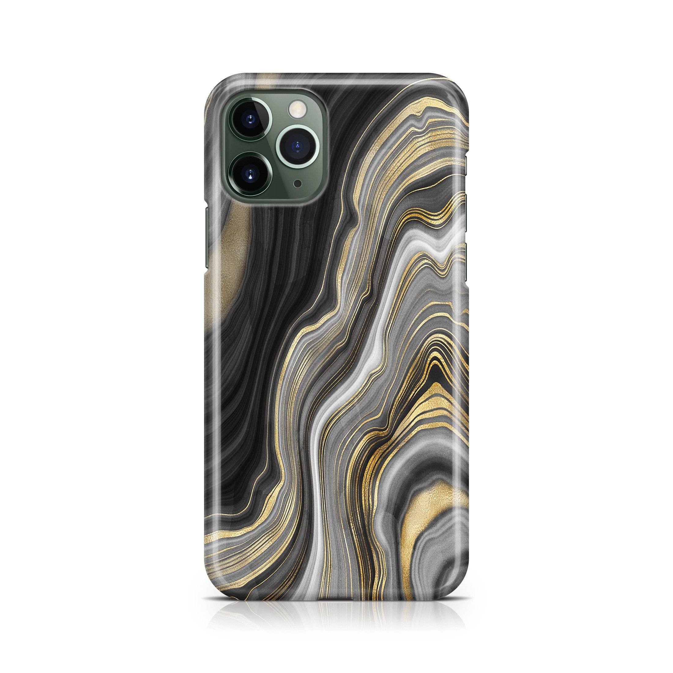 Black & Gold Agate I - iPhone phone case designs by CaseSwagger