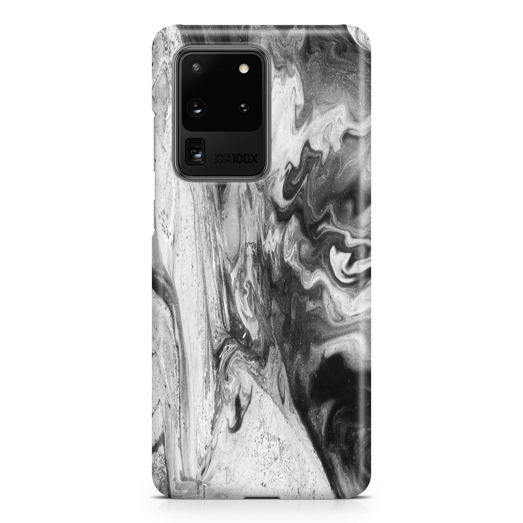 Black & White Marble Series I - Samsung phone case designs by CaseSwagger