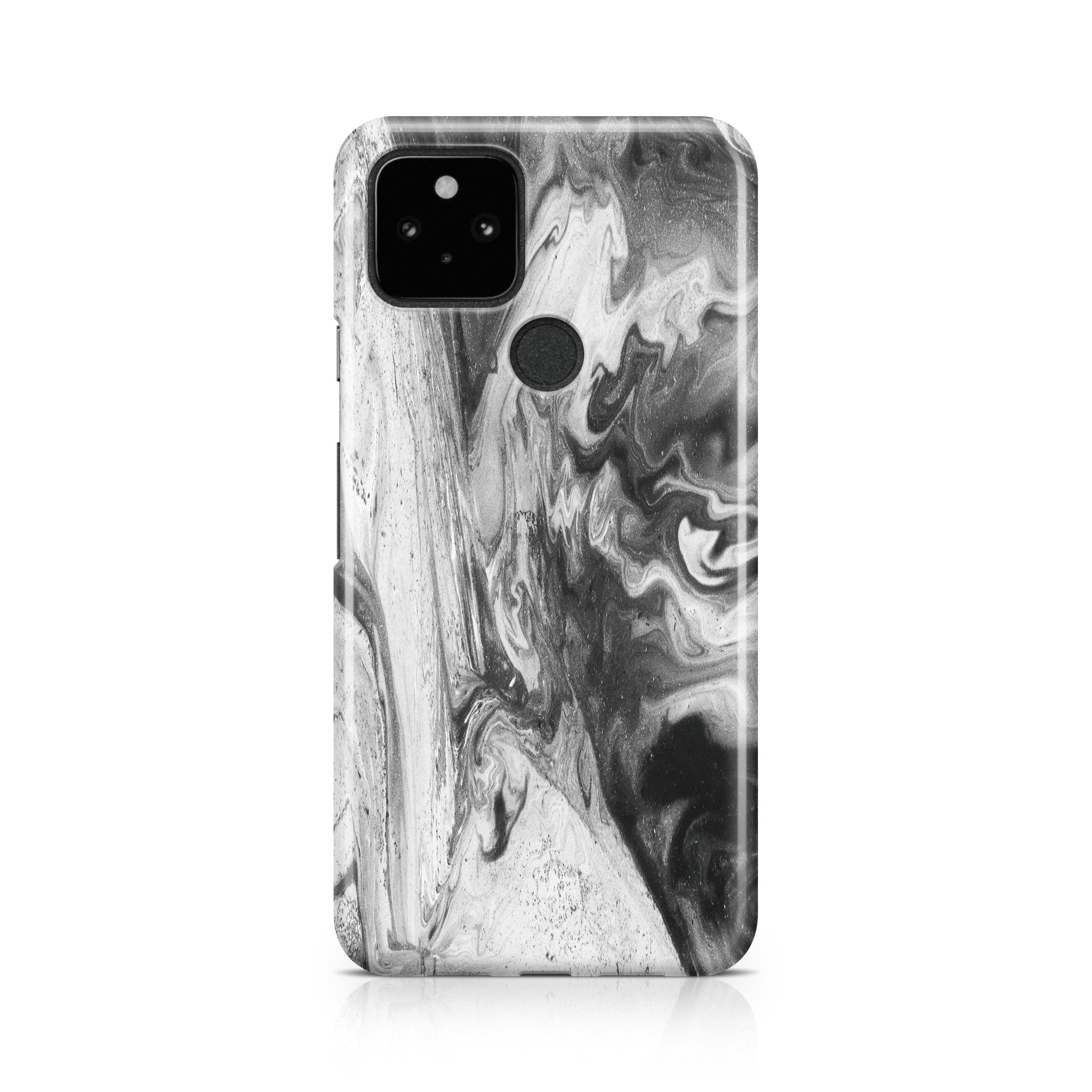Black & White Marble Series I - Google phone case designs by CaseSwagger