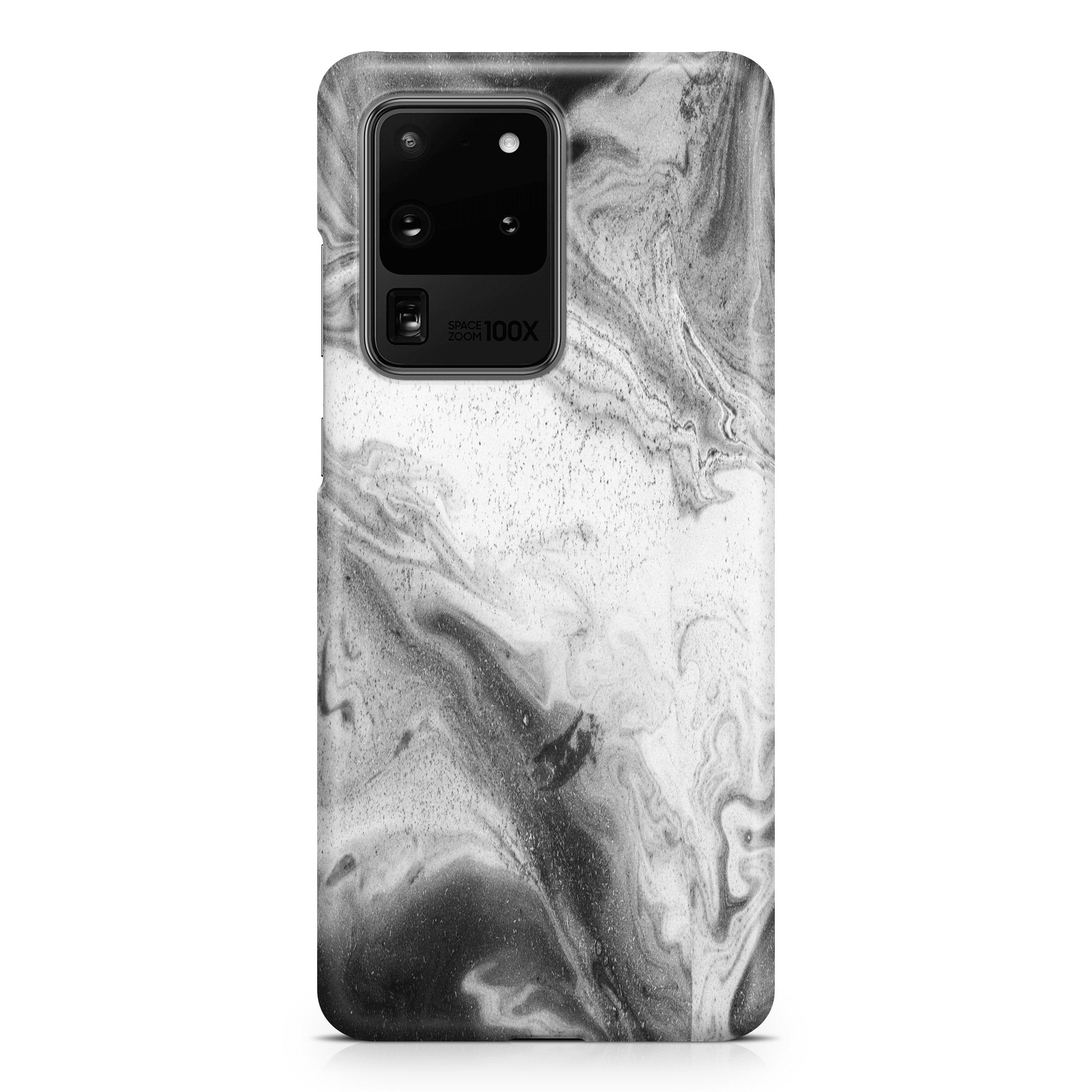 Black & White Marble Series III - Samsung phone case designs by CaseSwagger