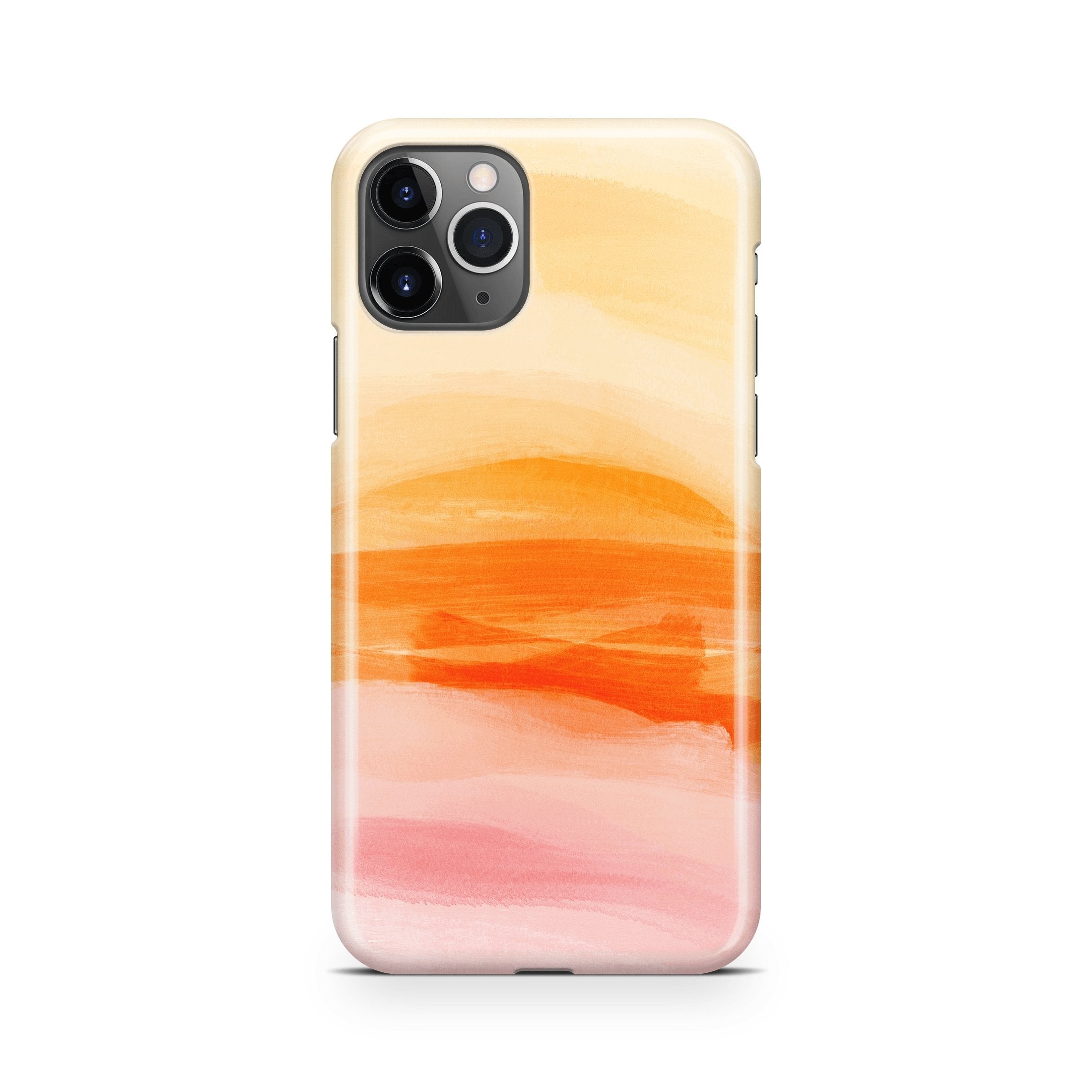 Blazing Orange Ombre - iPhone phone case designs by CaseSwagger
