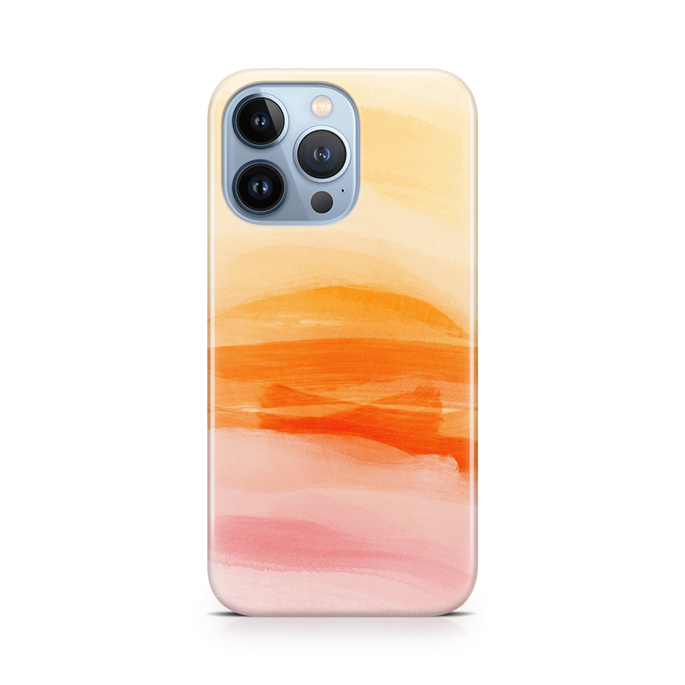 Blazing Orange Ombre - iPhone phone case designs by CaseSwagger