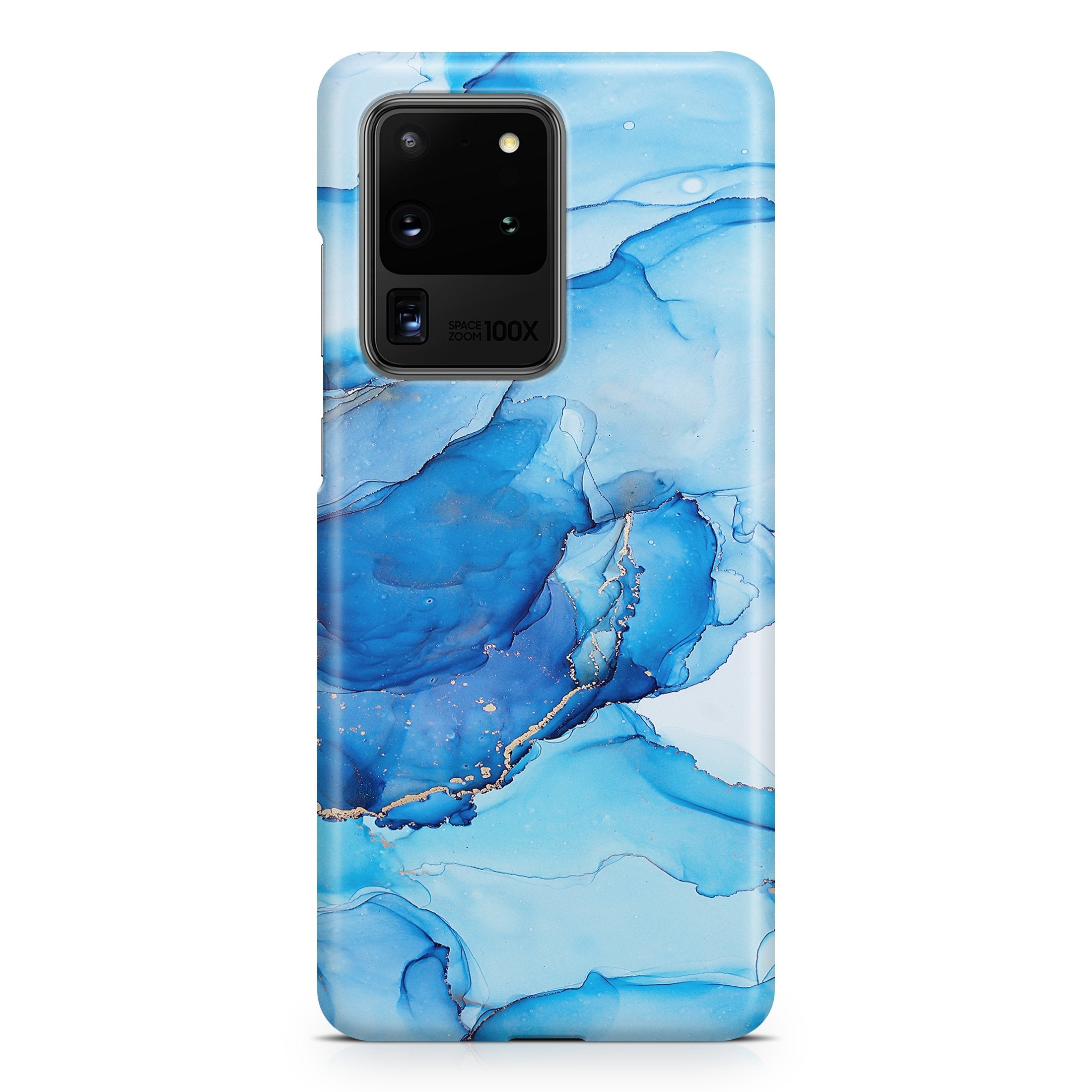 Blue Alcohol Ink - Samsung phone case designs by CaseSwagger