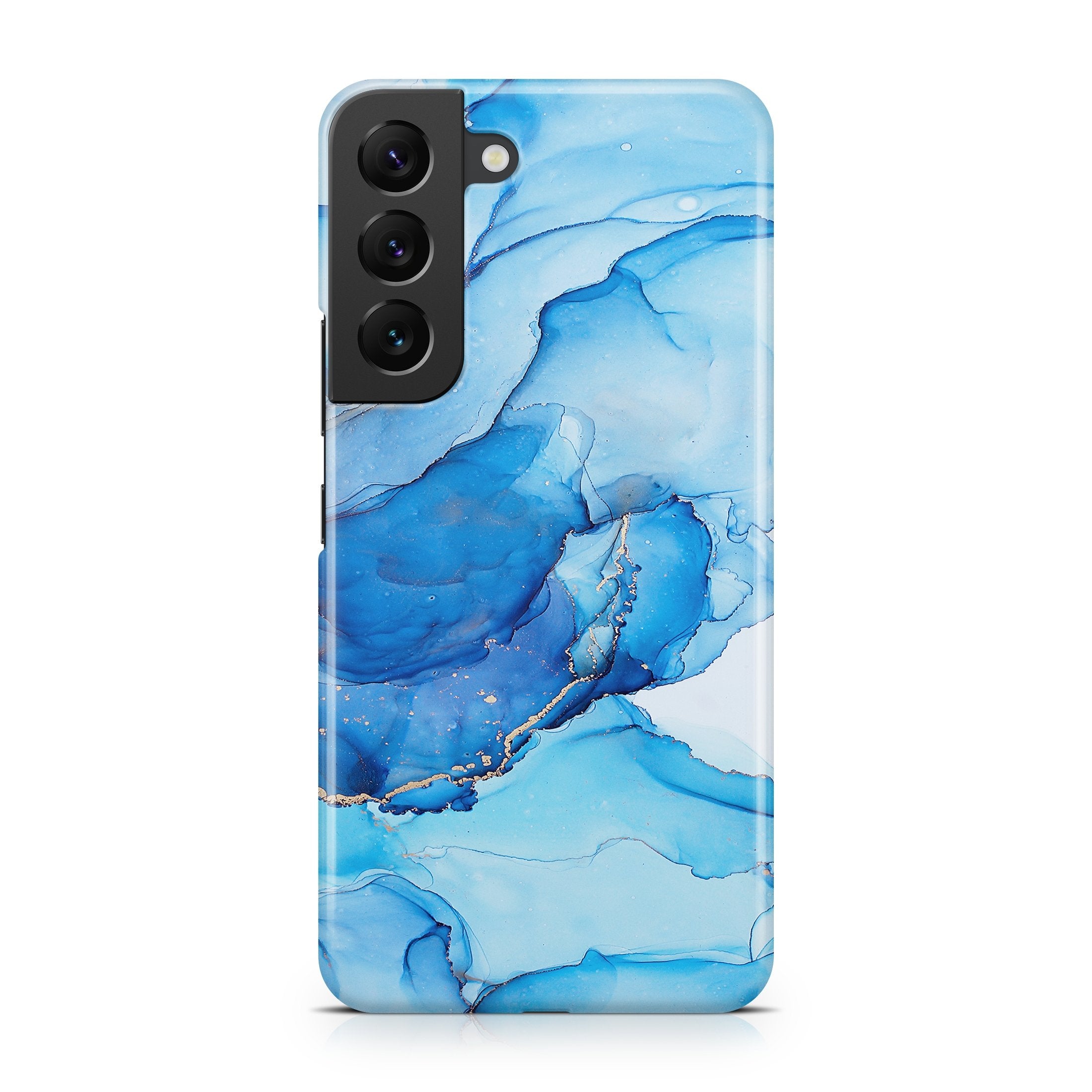 Blue Alcohol Ink - Samsung phone case designs by CaseSwagger