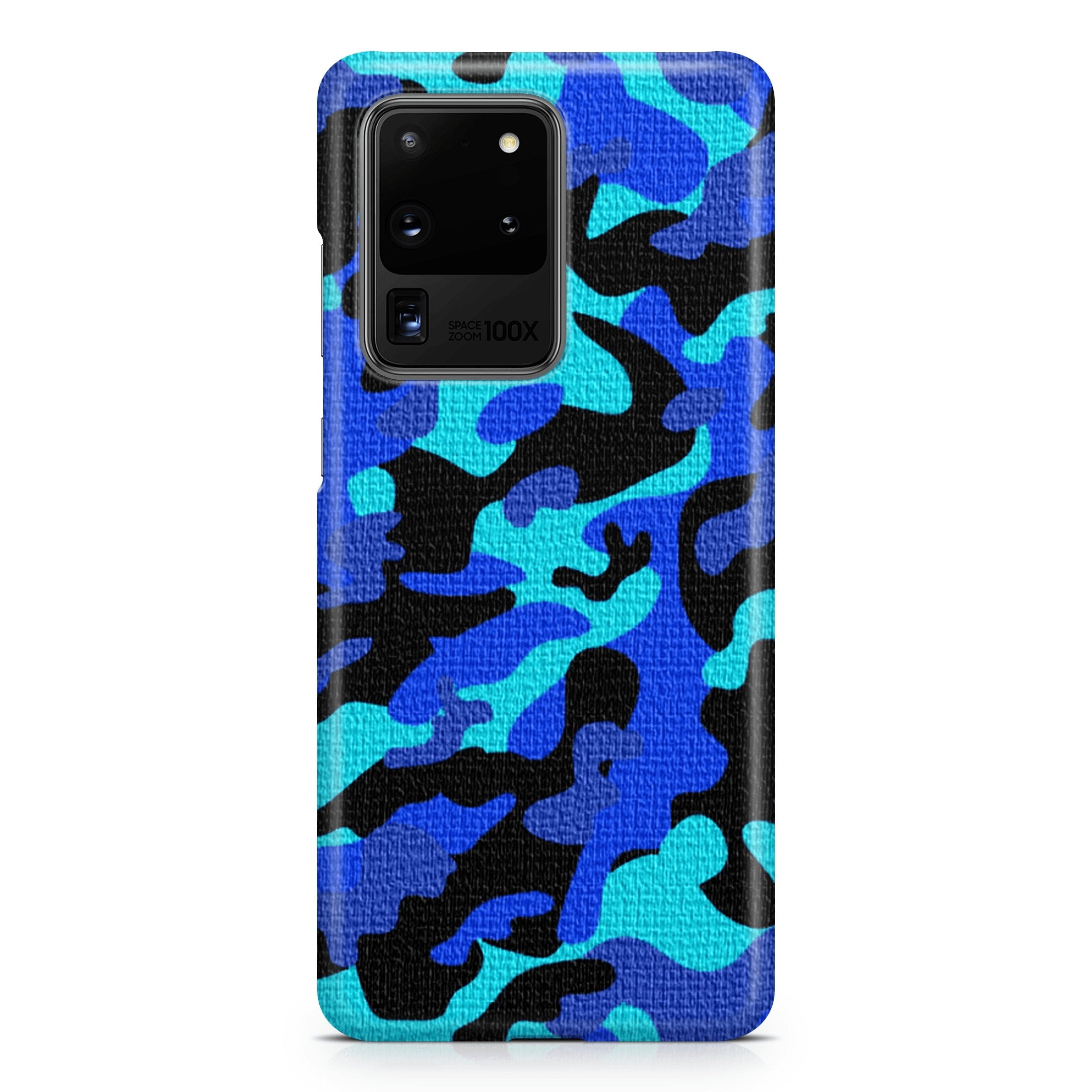 Blue Camo - Samsung phone case designs by CaseSwagger
