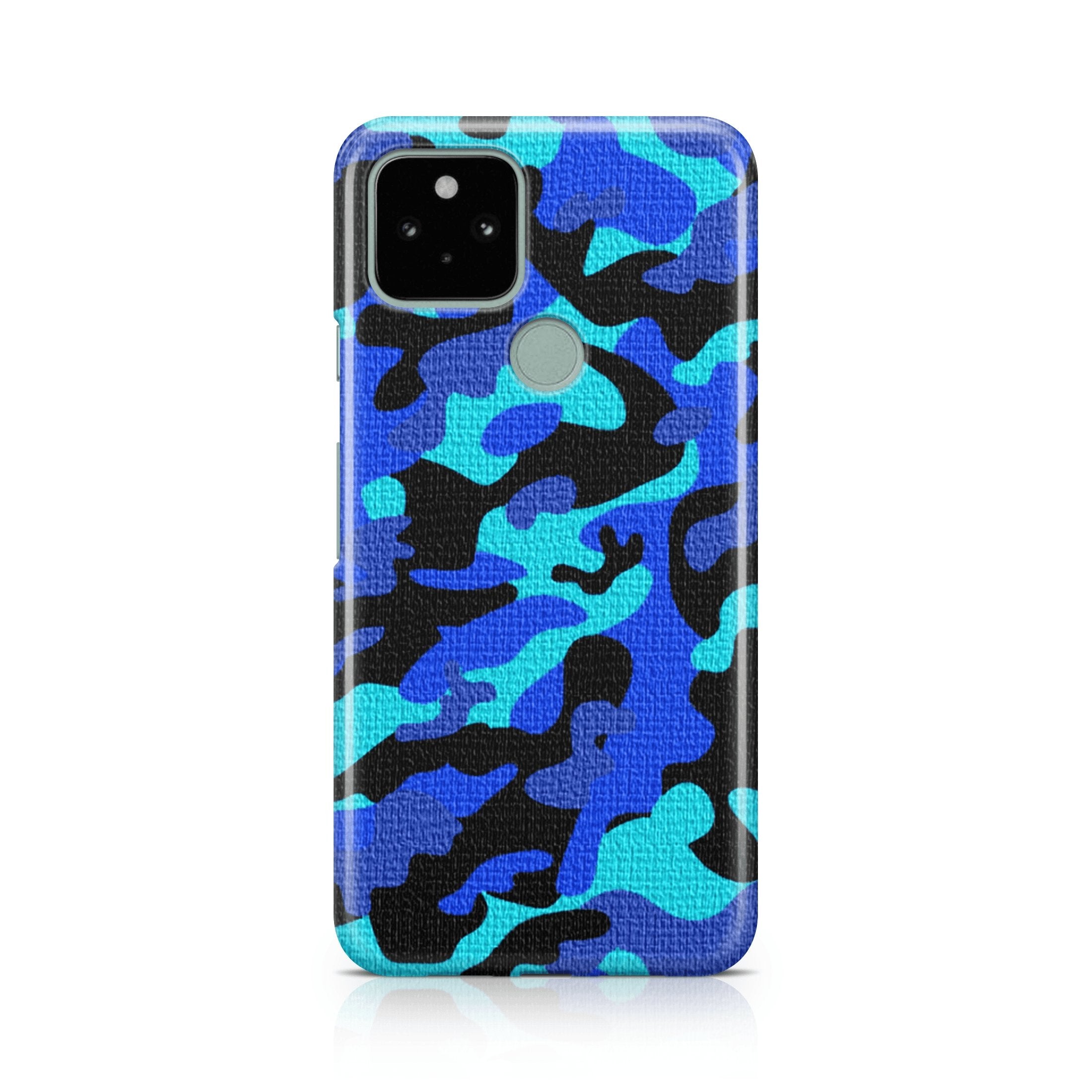 Blue Camo - Google phone case designs by CaseSwagger