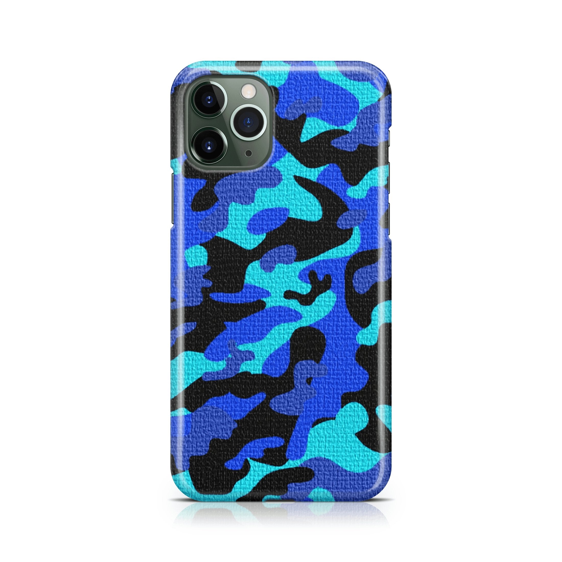 Blue Camo - iPhone phone case designs by CaseSwagger