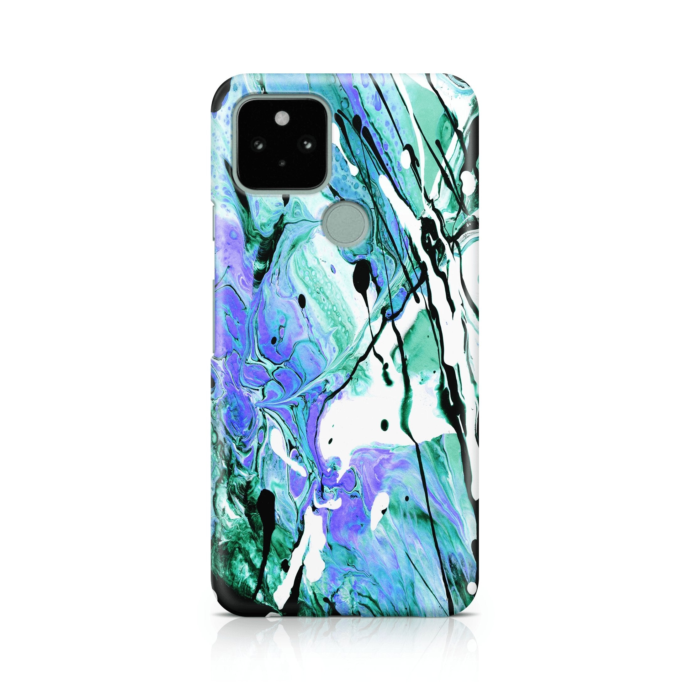 Blue Fluid Acrylic - Google phone case designs by CaseSwagger
