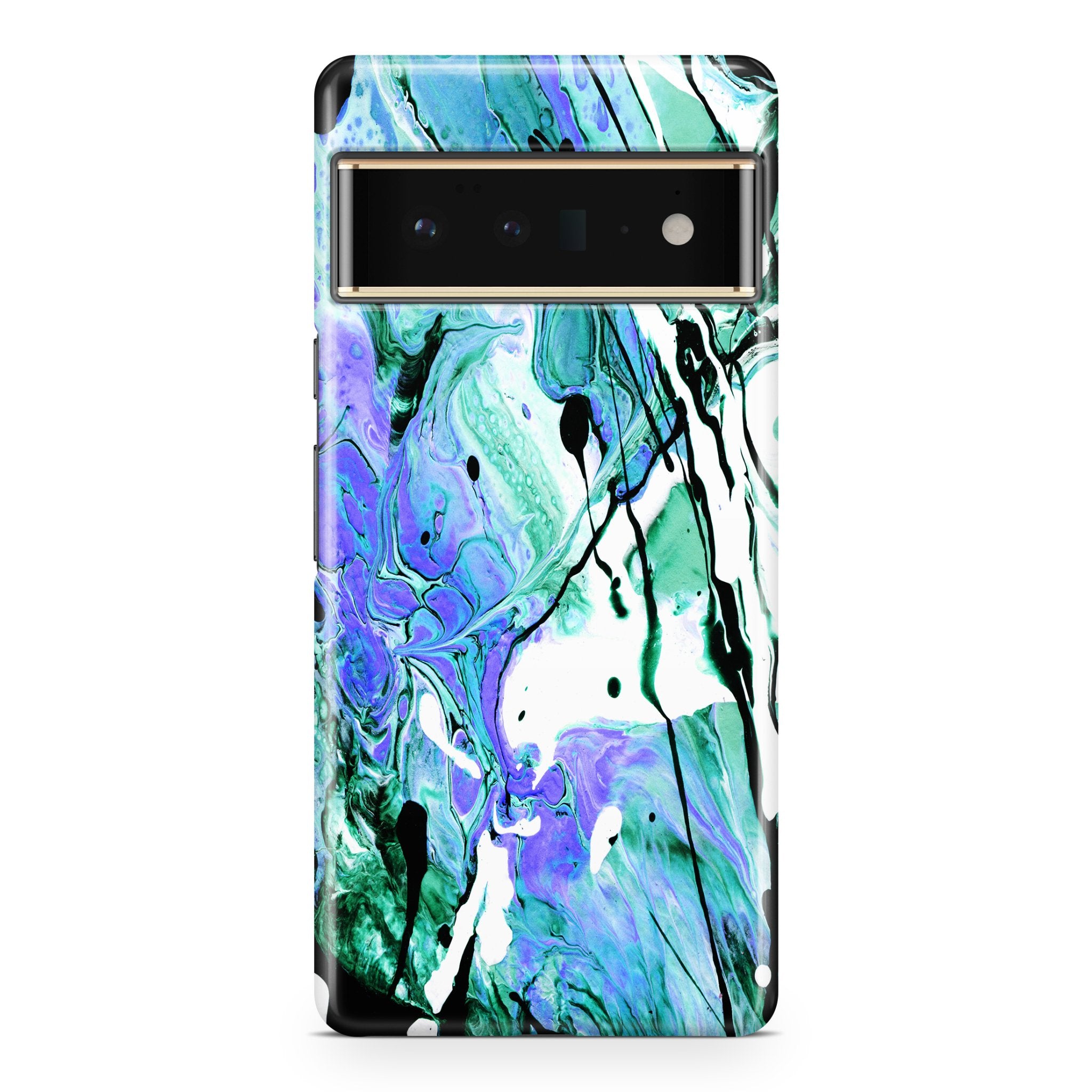 Blue Fluid Acrylic - Google phone case designs by CaseSwagger