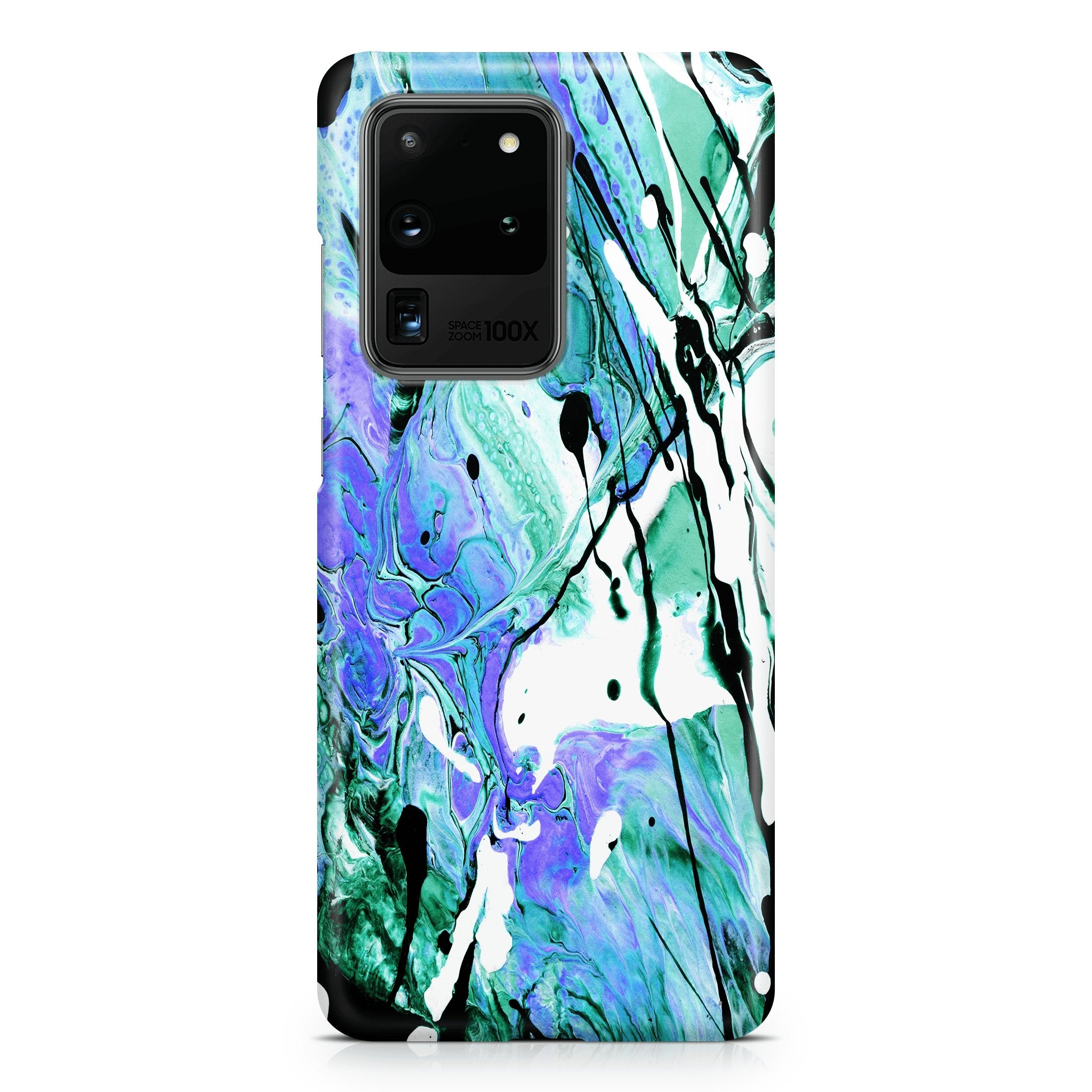 Blue Fluid Acrylic - Samsung phone case designs by CaseSwagger