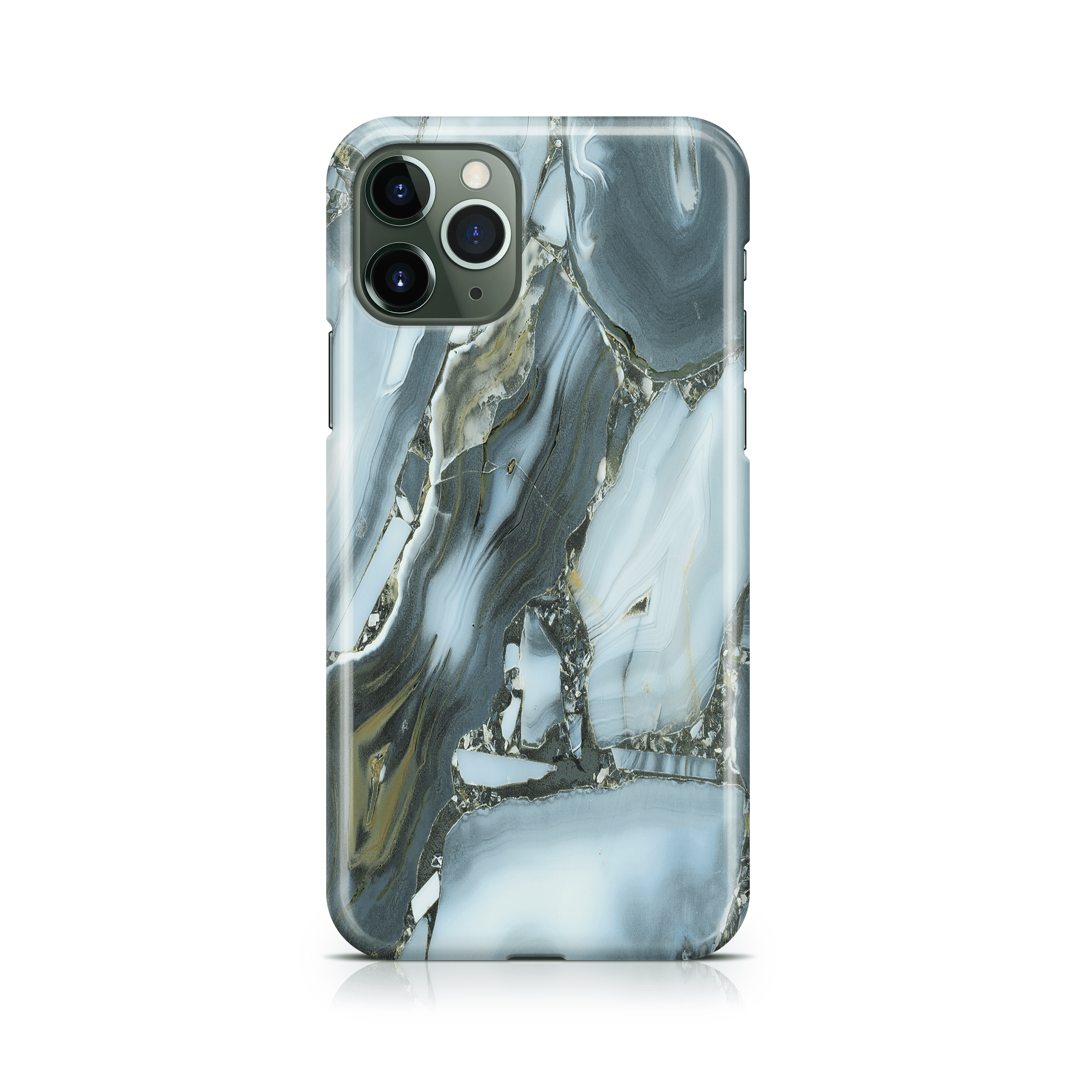Blue Grey Agate - iPhone phone case designs by CaseSwagger