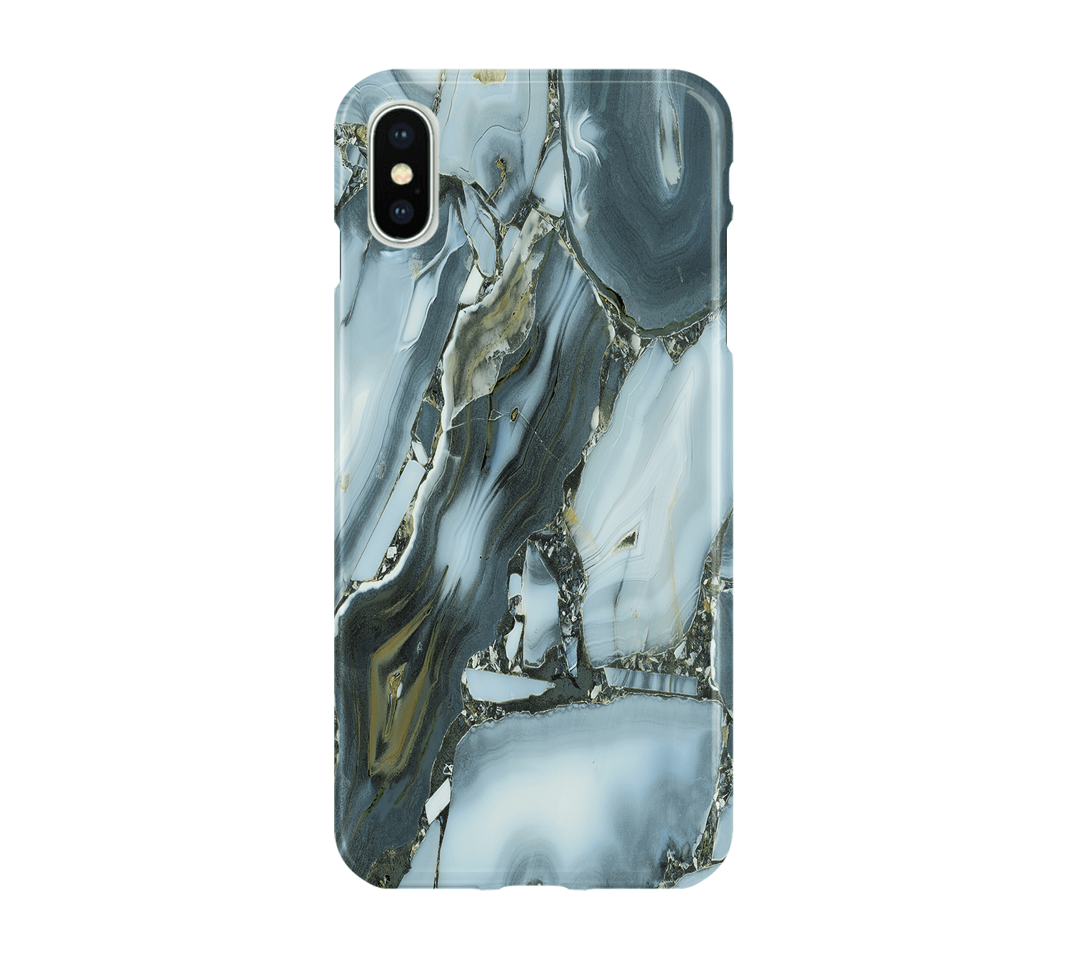 Blue Grey Agate - iPhone phone case designs by CaseSwagger