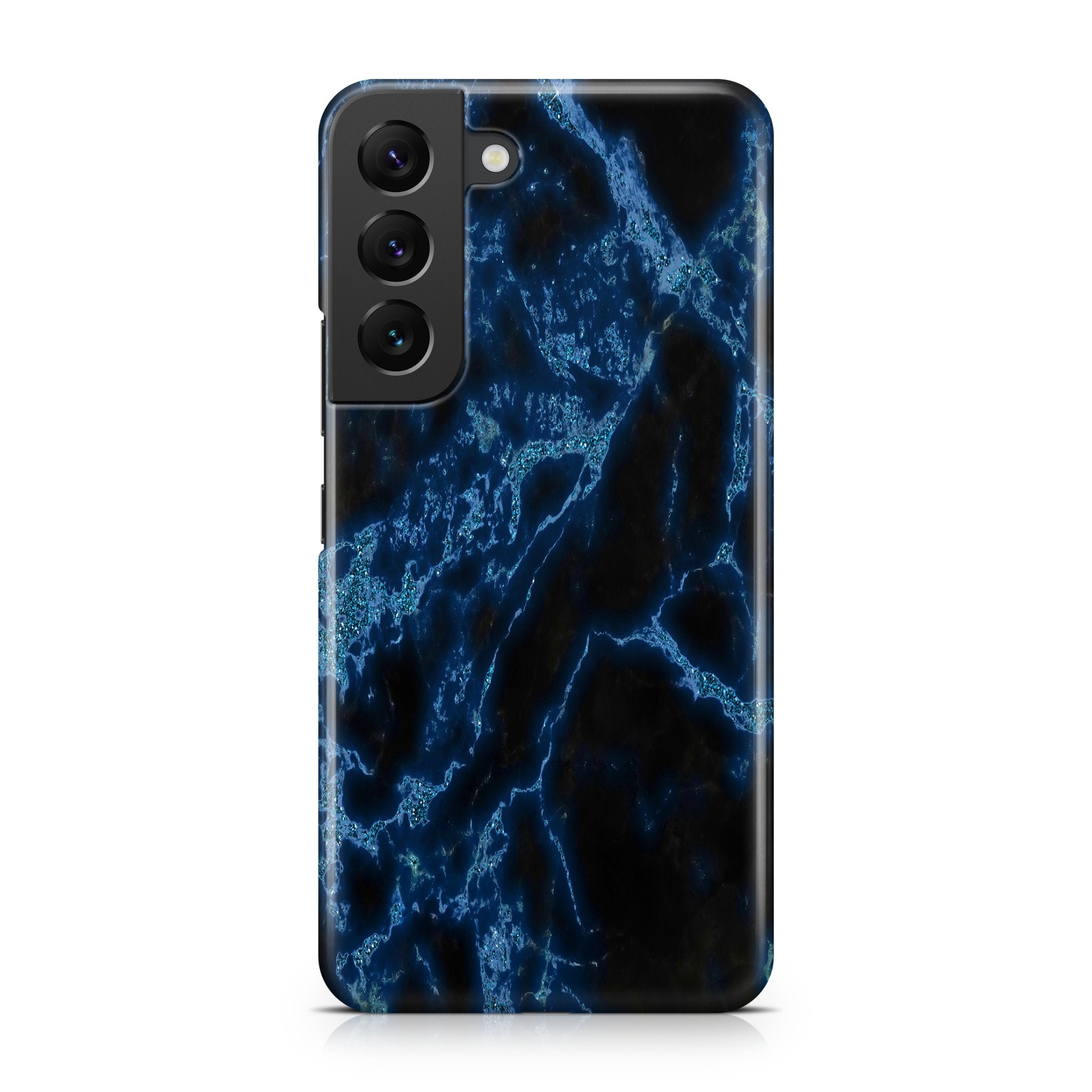 Blue Sparkle Marble - Samsung phone case designs by CaseSwagger