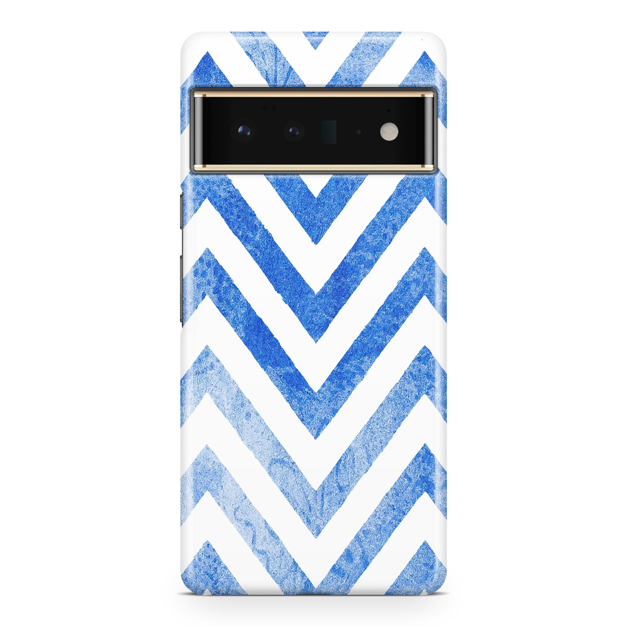 Blue Watercolor Chevrons - Google phone case designs by CaseSwagger