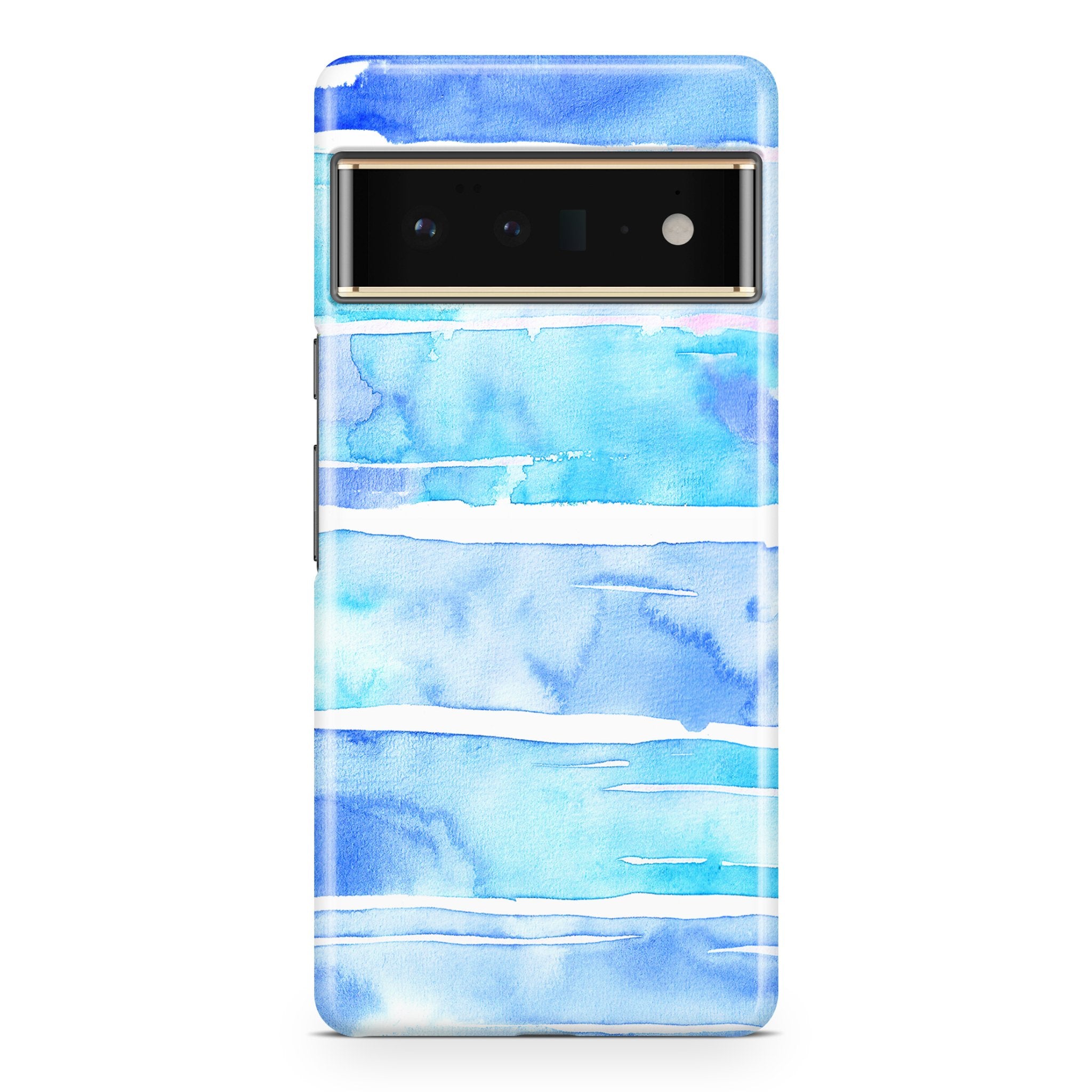 Blue Watercolor Swipe - Google phone case designs by CaseSwagger