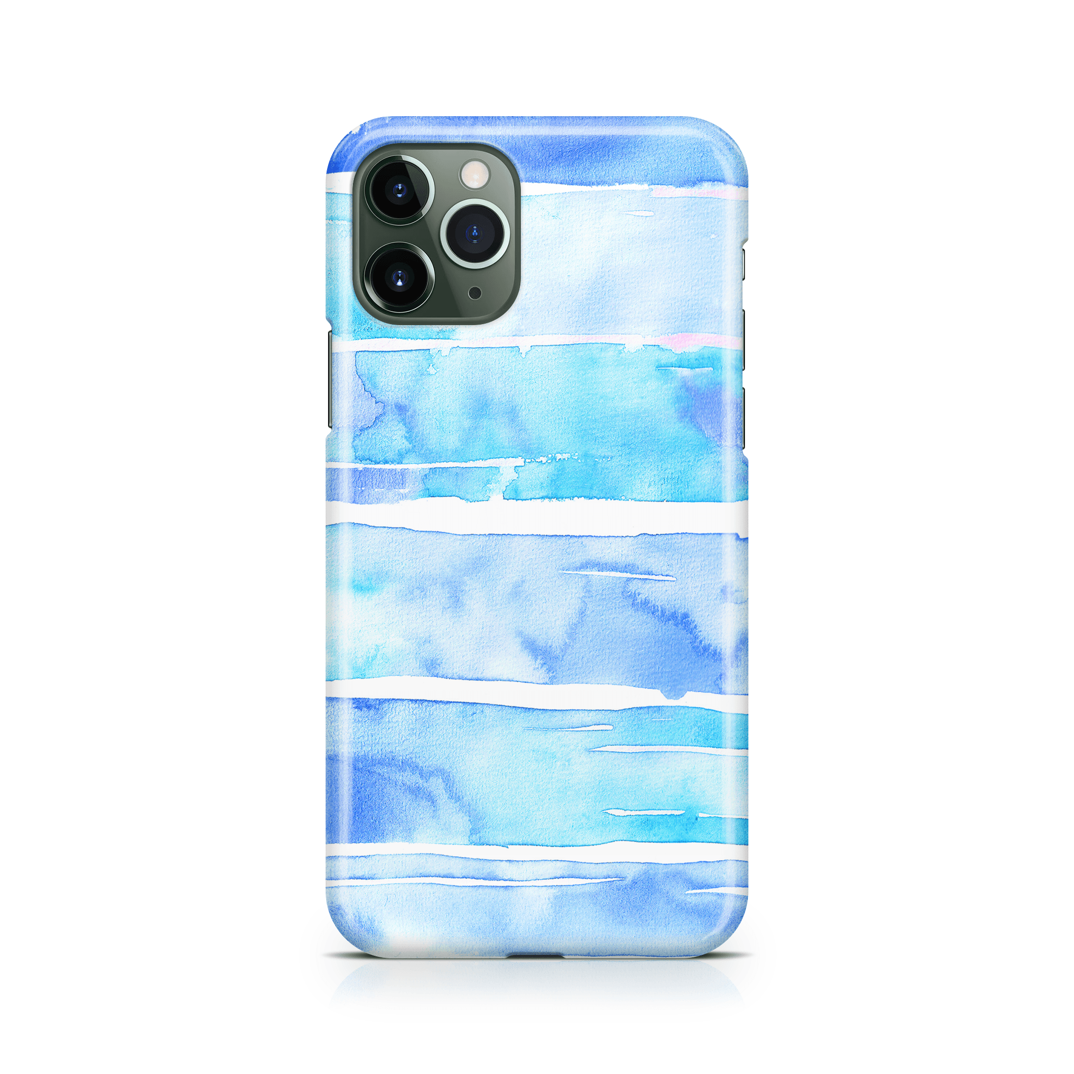 Blue Watercolor Swipe - iPhone phone case designs by CaseSwagger