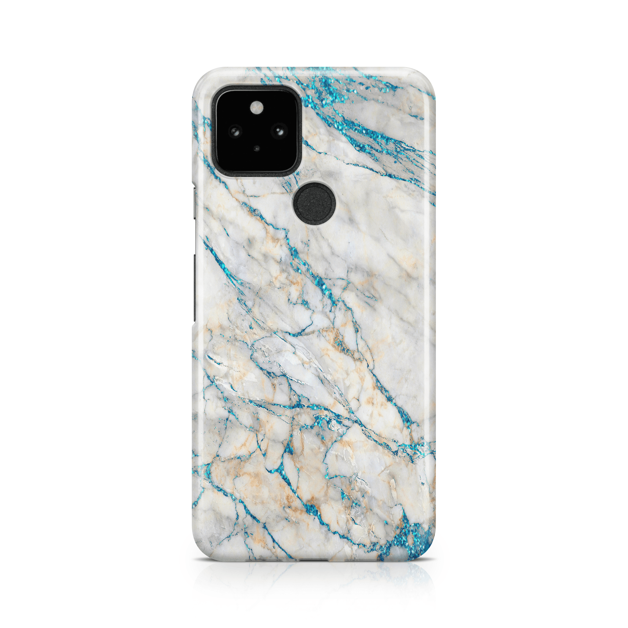 Blue White Marble - Google phone case designs by CaseSwagger