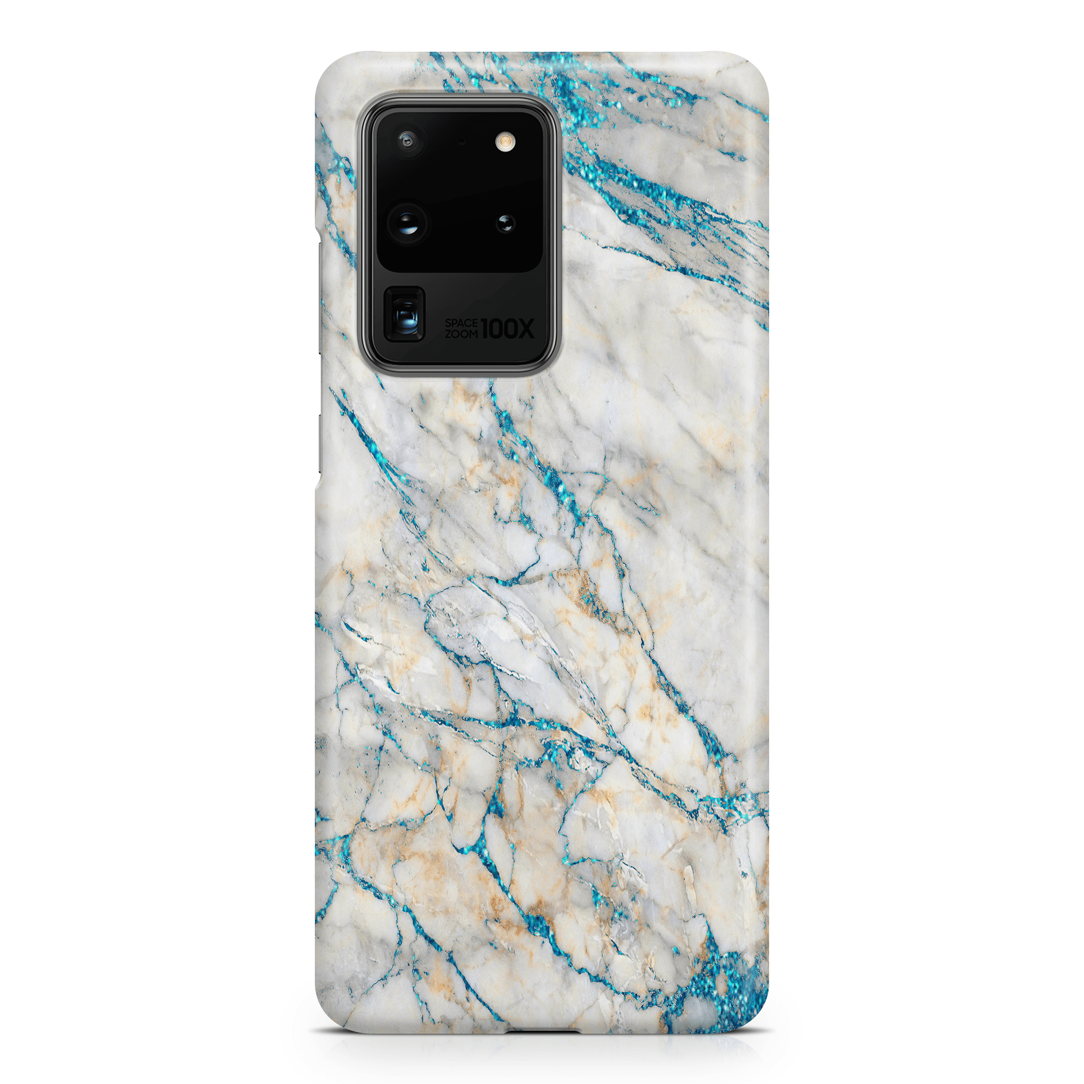 Blue White Marble - Samsung phone case designs by CaseSwagger