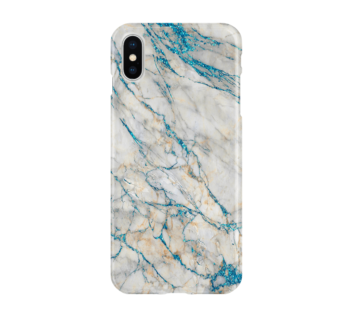 Blue White Marble - iPhone phone case designs by CaseSwagger