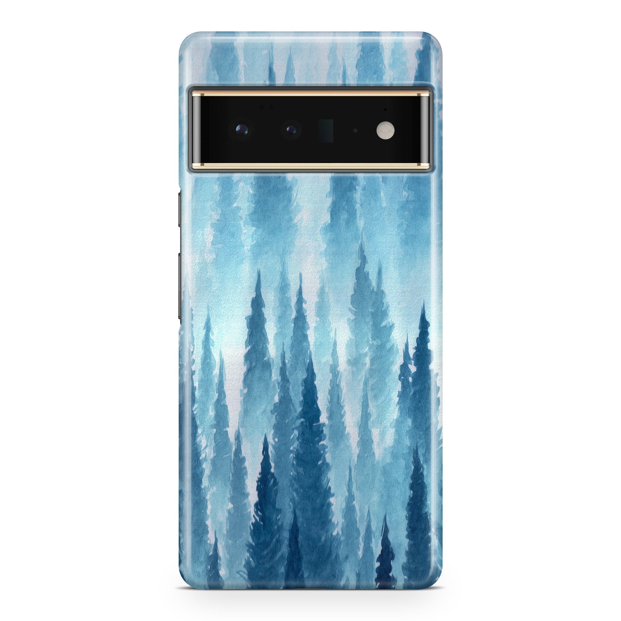 Blue Winter Forest - Google phone case designs by CaseSwagger