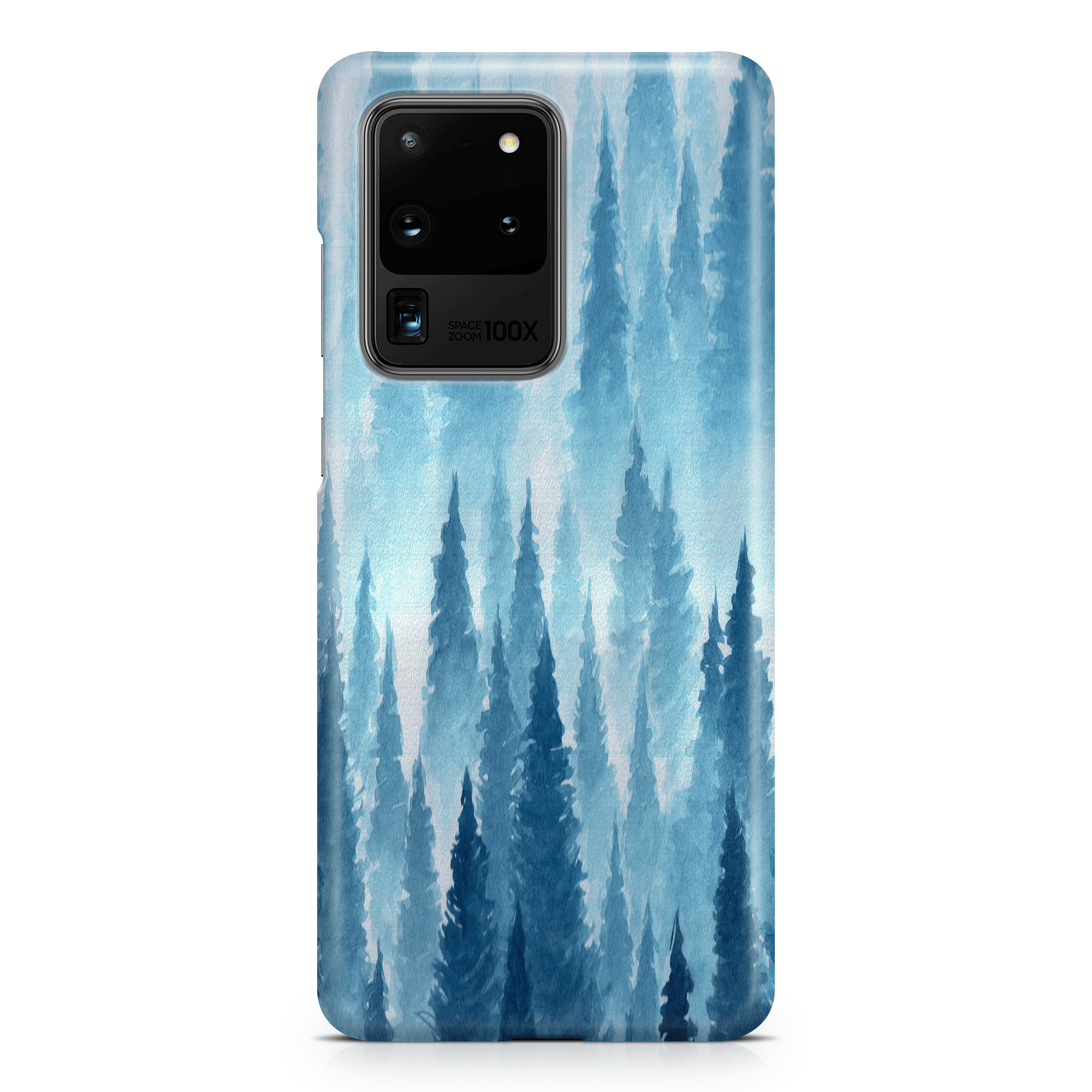 Blue Winter Forest - Samsung phone case designs by CaseSwagger