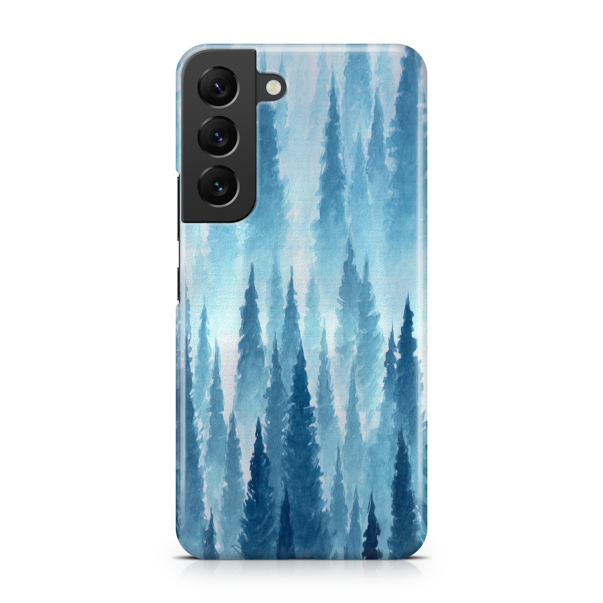 Blue Winter Forest - Samsung phone case designs by CaseSwagger
