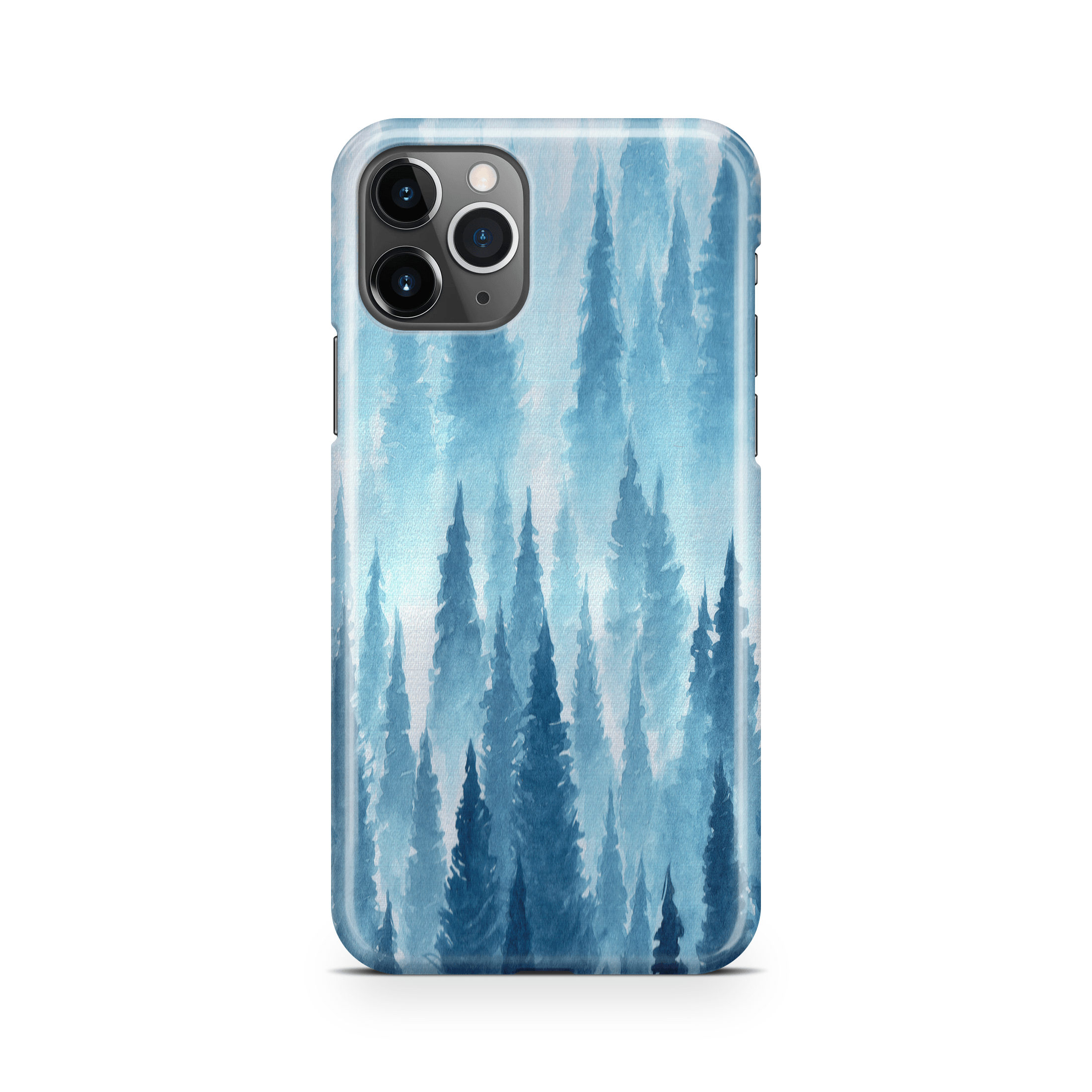 Blue Winter Forest - iPhone phone case designs by CaseSwagger