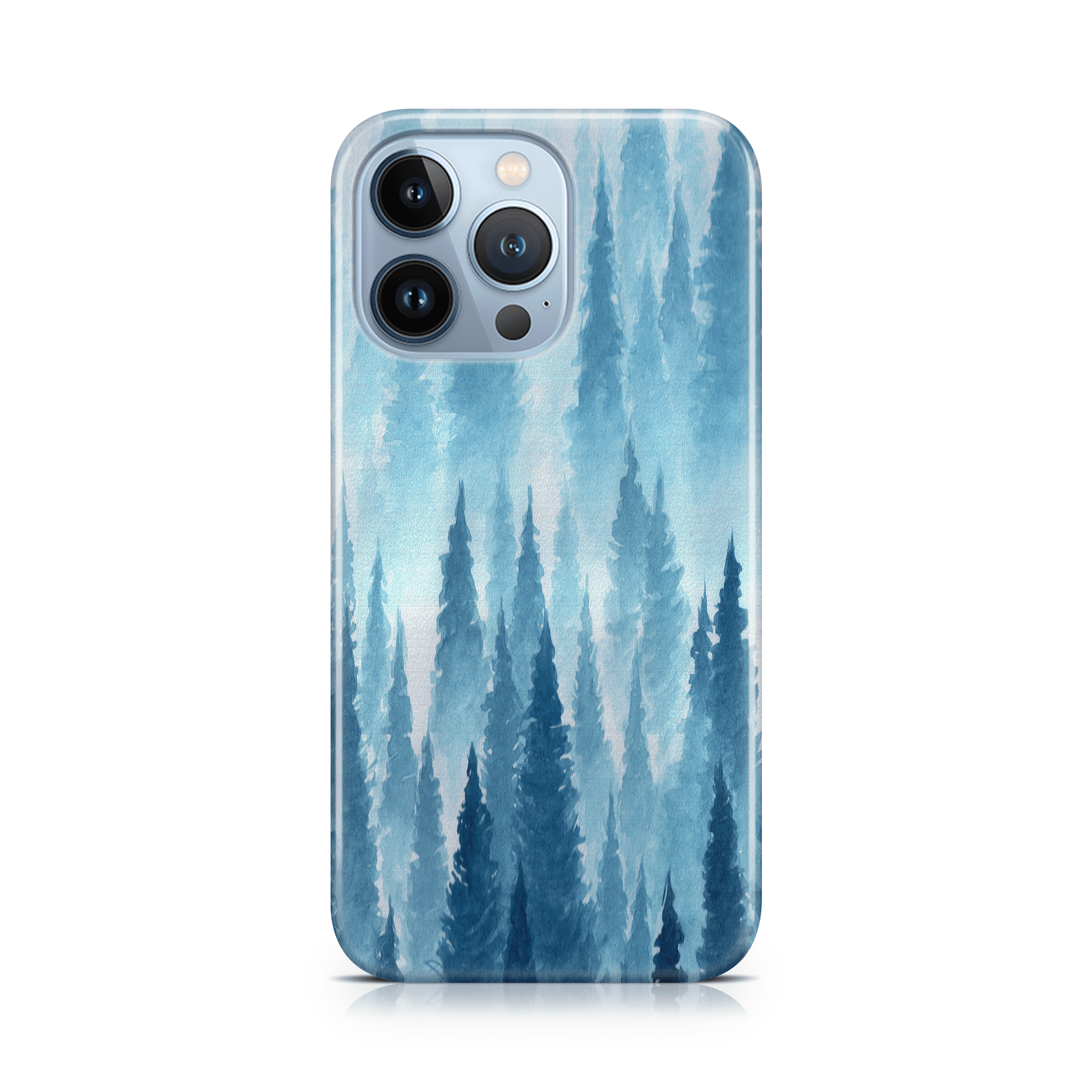 Blue Winter Forest - iPhone phone case designs by CaseSwagger